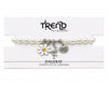 BRACELET DE PERLES AVEC MARGUERITE SUR CARTE | Surprise parfaite pour œufs de Pâques