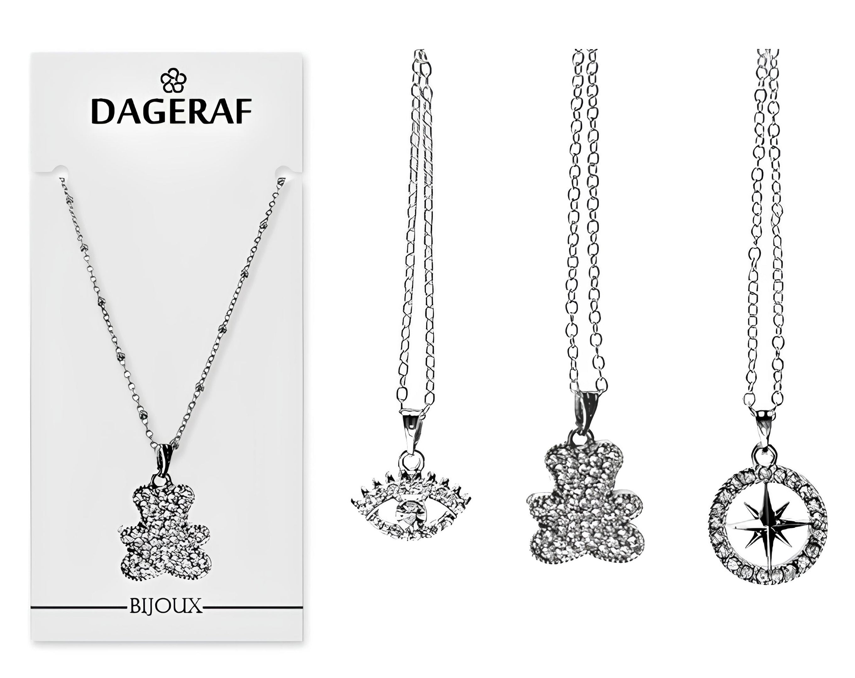 COLLANA CON CIONDOLO STRASS SU CARD
