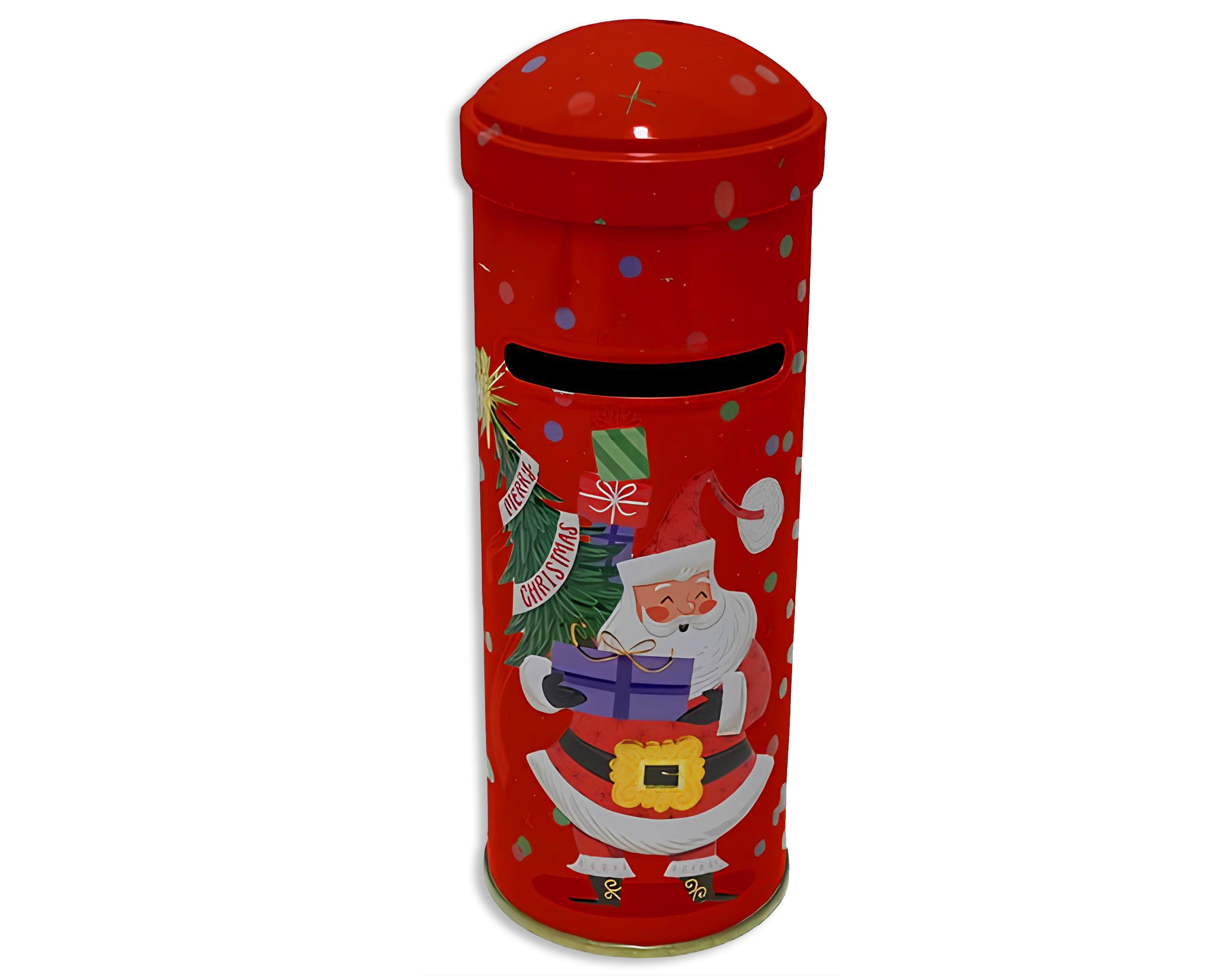 BARATTOLO CASSETTA POSTALE NATALIZIA IN LATTA
