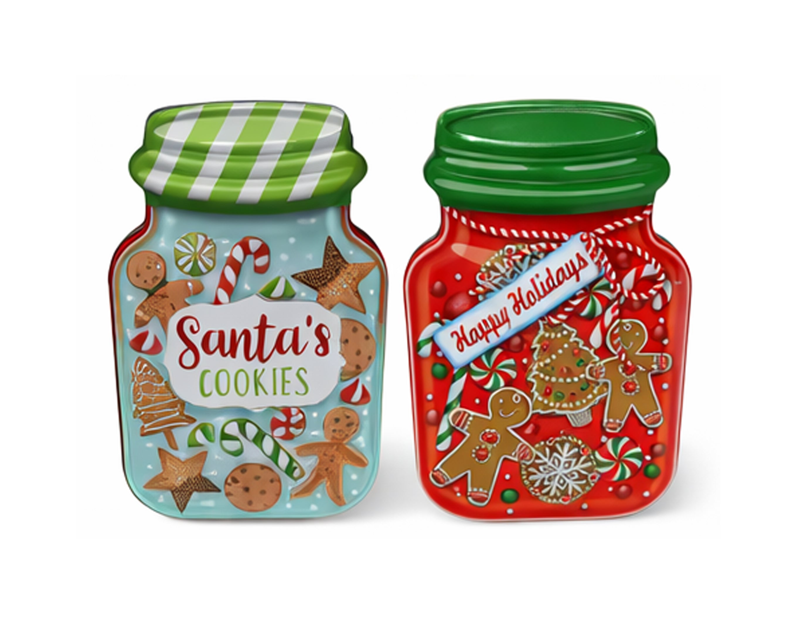 CAJA DE LATA PARA GALLETAS NAVIDEÑAS 15x9,5CM 2 DISEÑOS