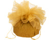 PORTAPANETTONE PLISSE ORO 23X23X37CM