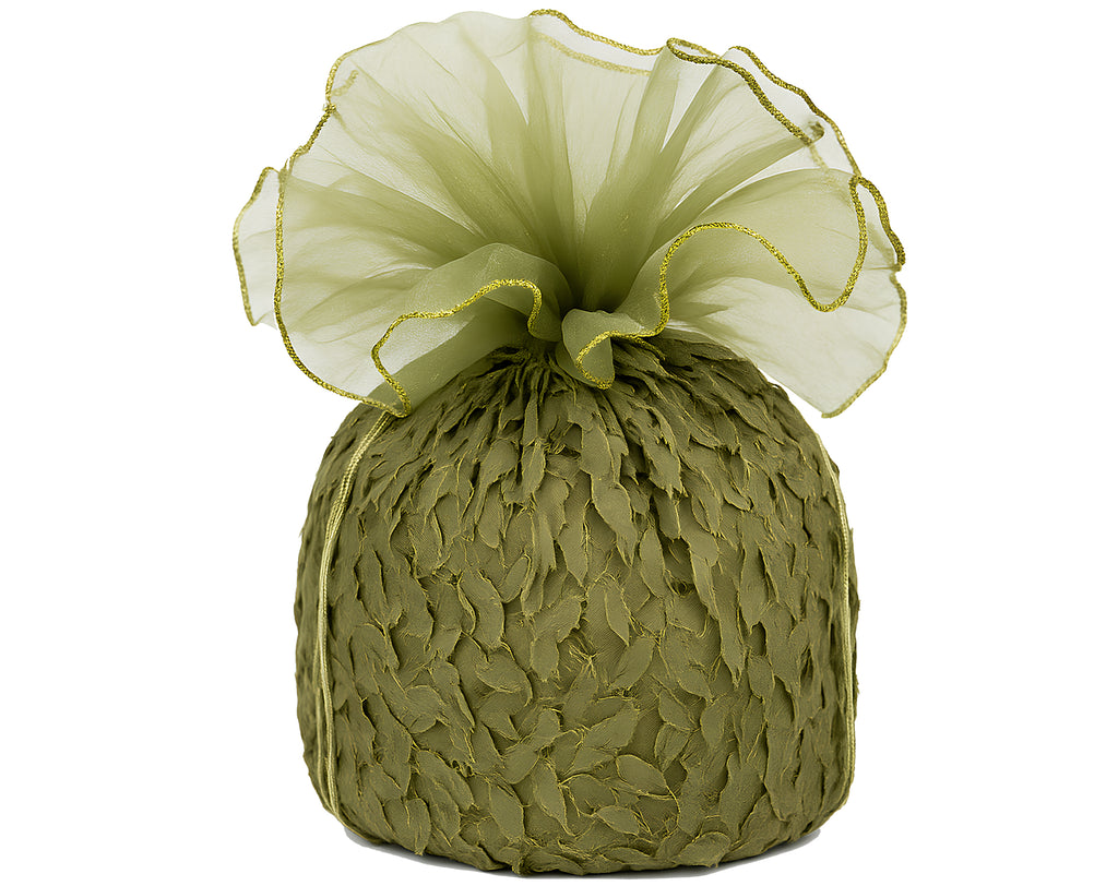 PORTAPANETTONE ONDA VERDE OLIVA 23X23X35CM