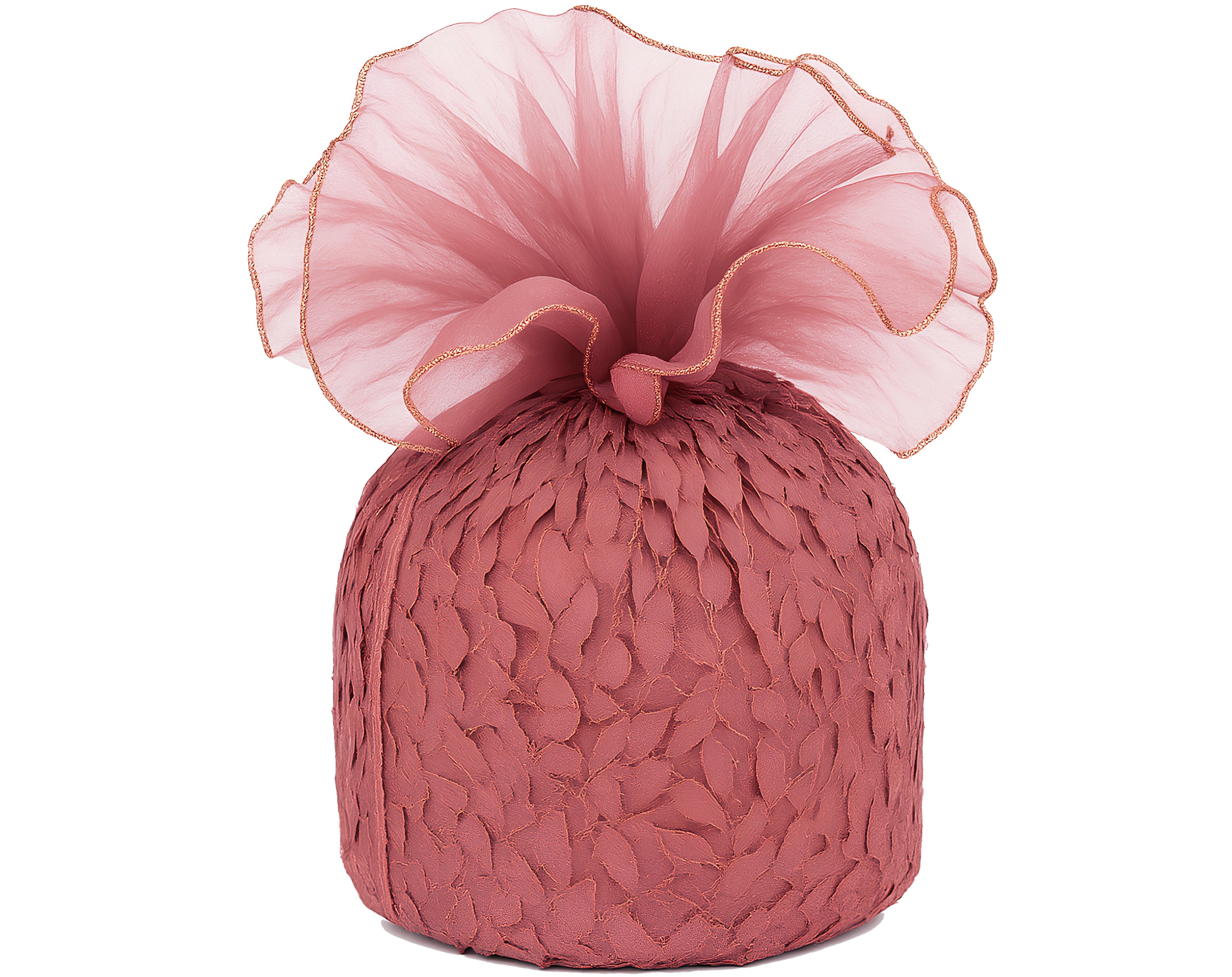 PORTAPANETTONE ONDA ROSA ANTICO 23X23X35CM