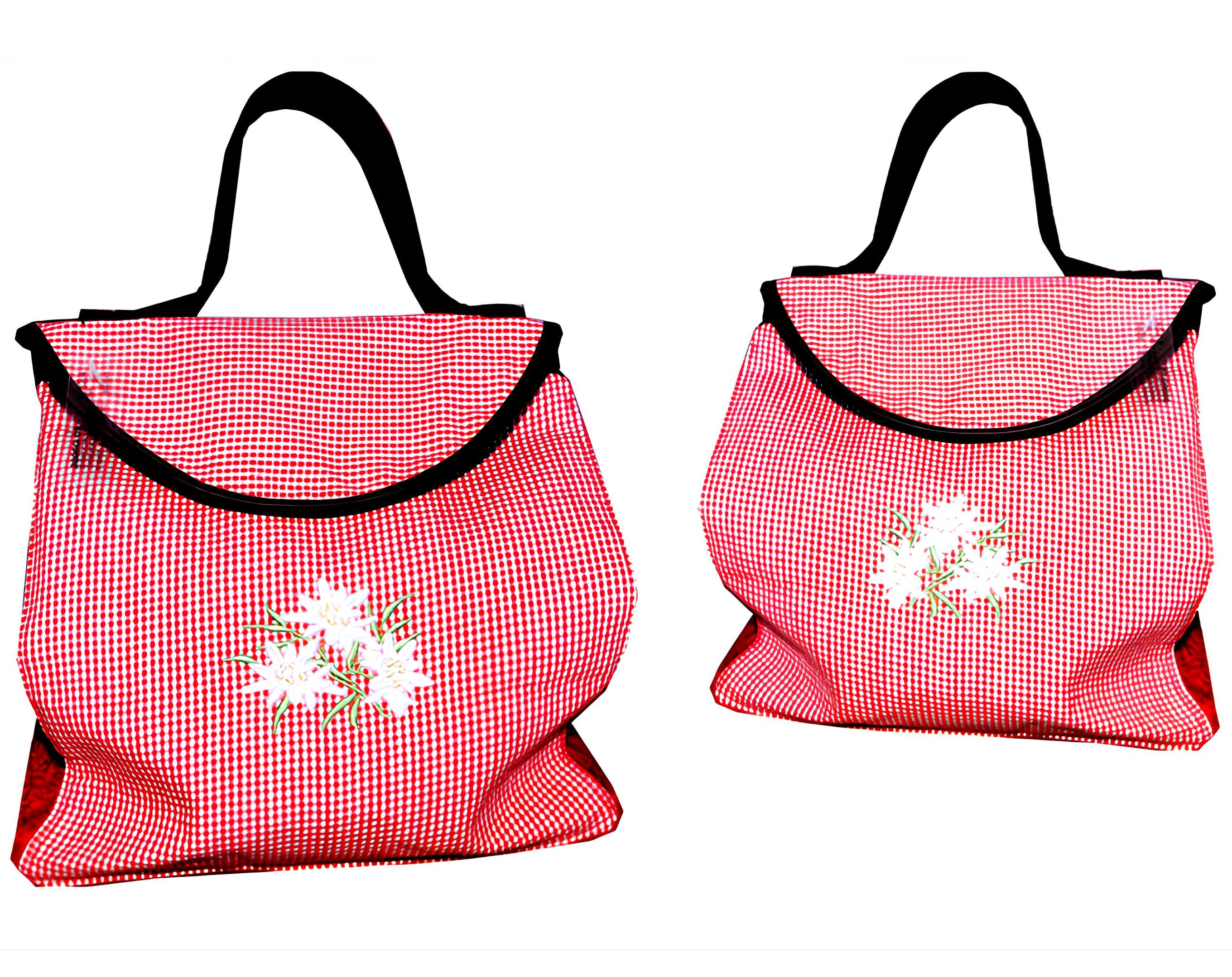 BORSA STELLA ALPINA ROSSO 29X20CM
