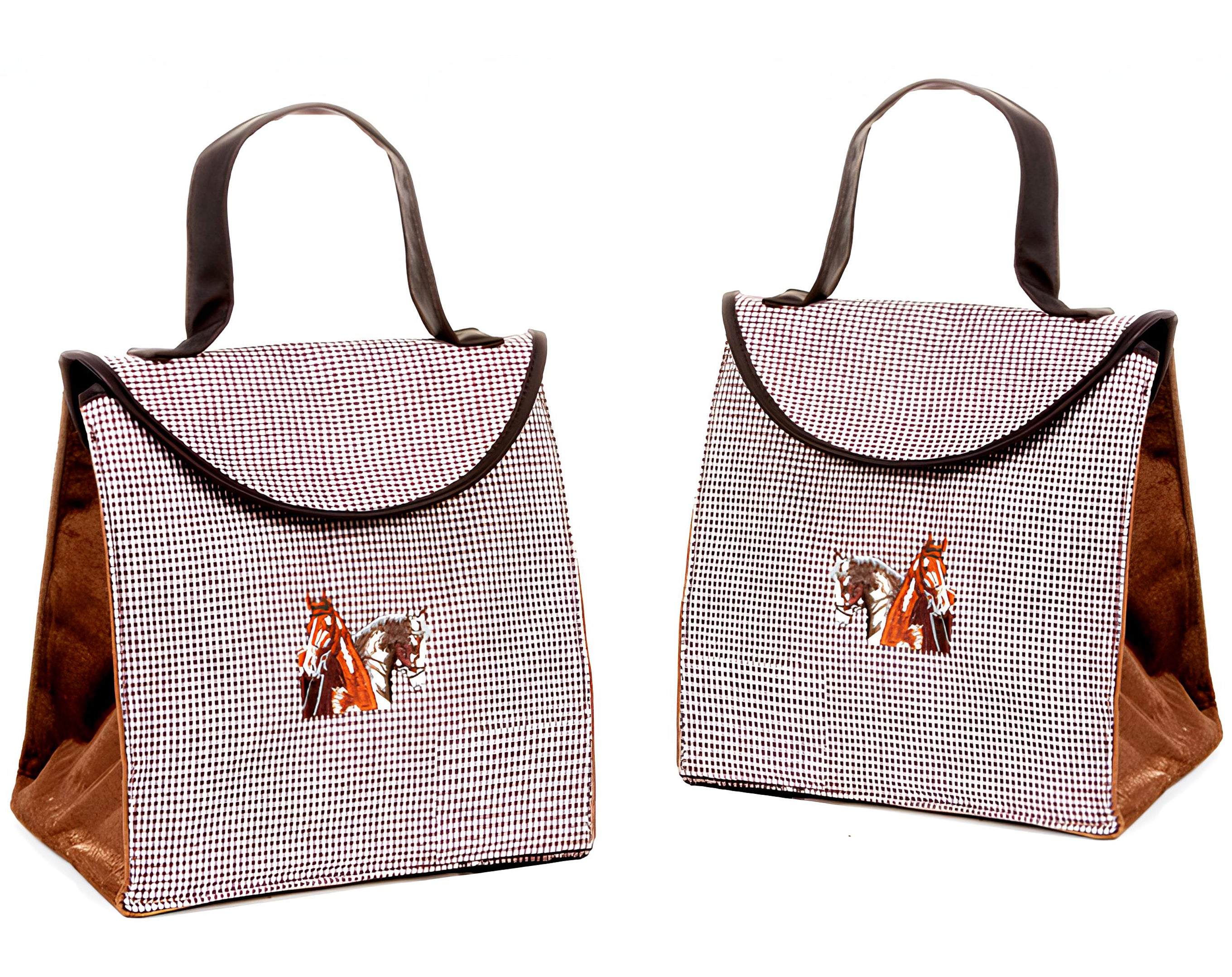 BORSA CAVALLI MARRONE 29X20CM