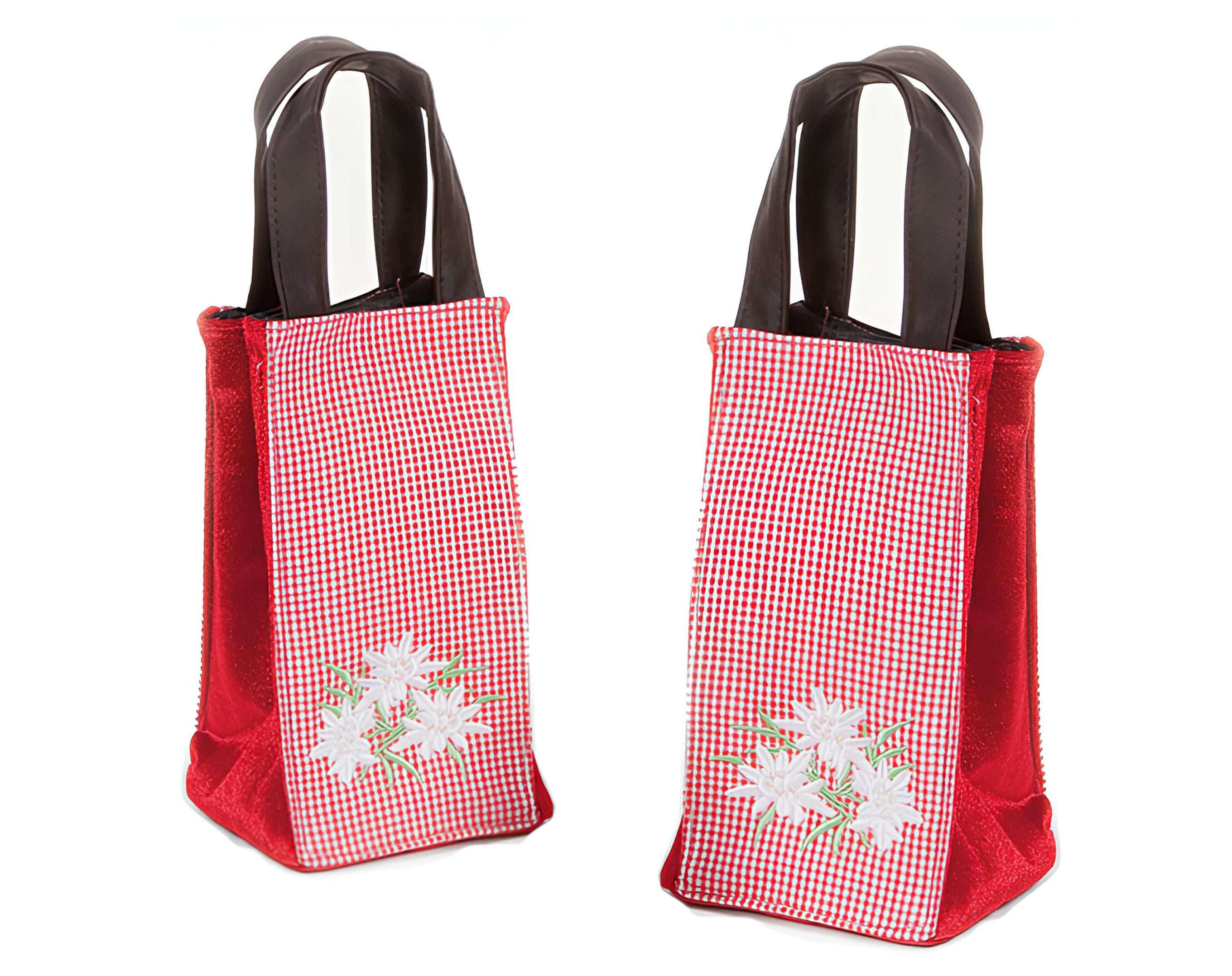 BORSA STELLA ALPINA ROSSO 21X11CM