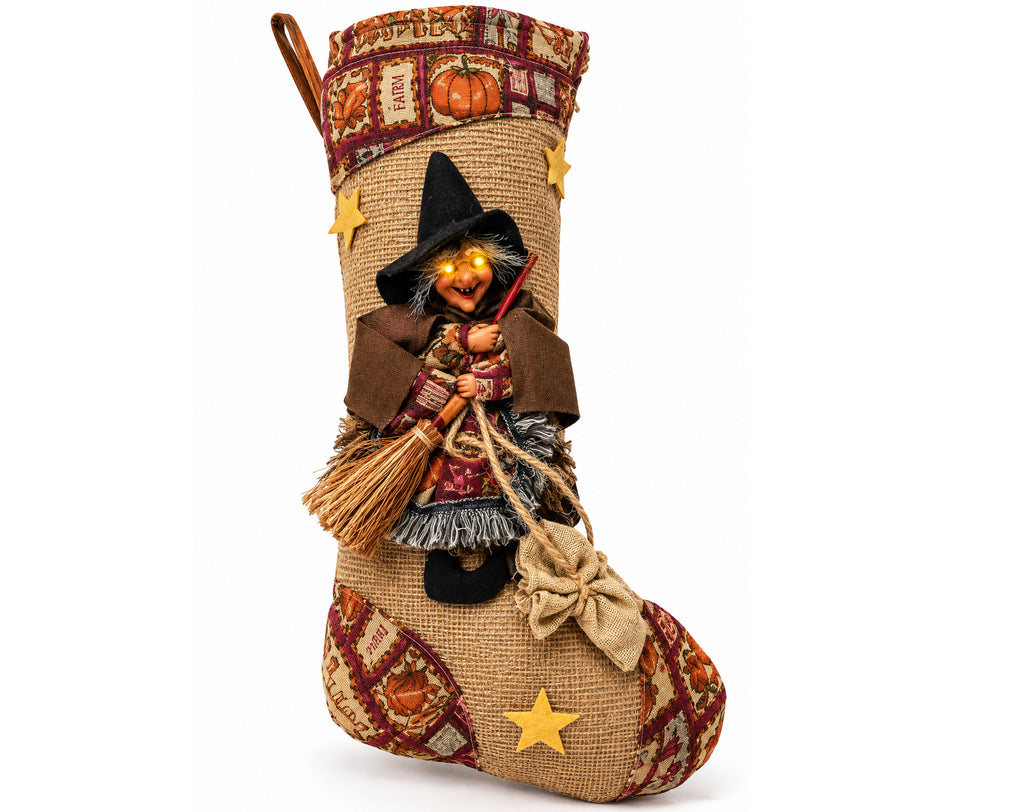 BEFANA-SOK MET GELUID EN LICHTJES 35CM