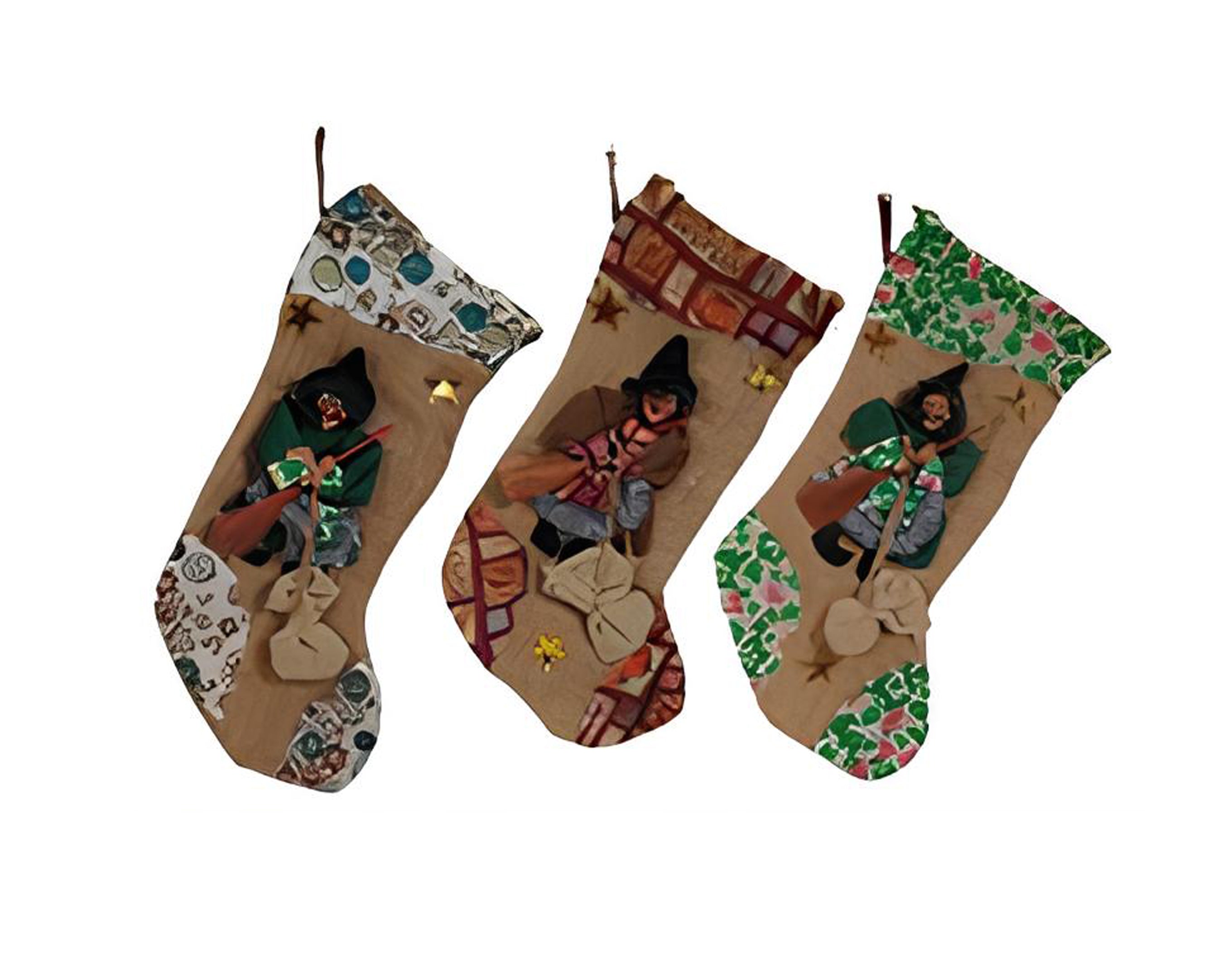 CALZA CON BEFANA CON SUONI E LUCI 35CM