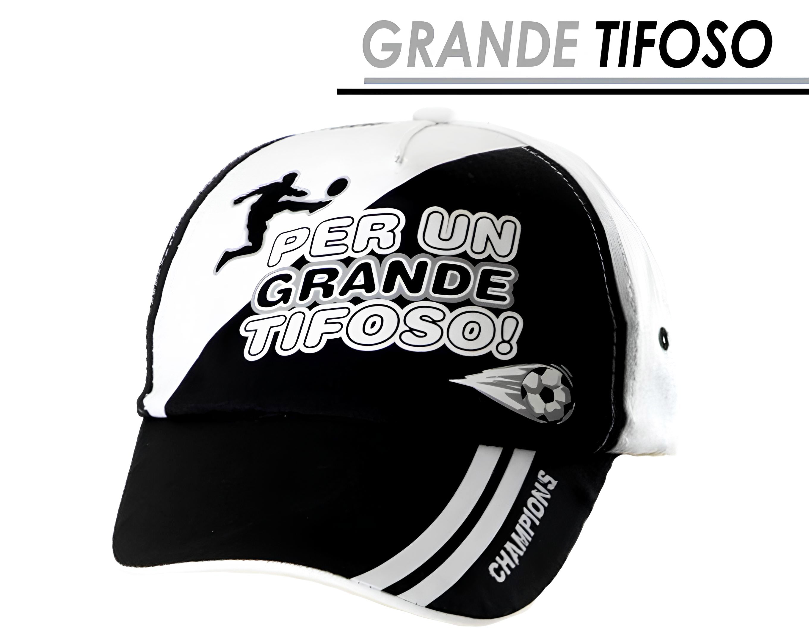 CAPPELLO PER UN GRANDE TIFOSO BIANCO NERO