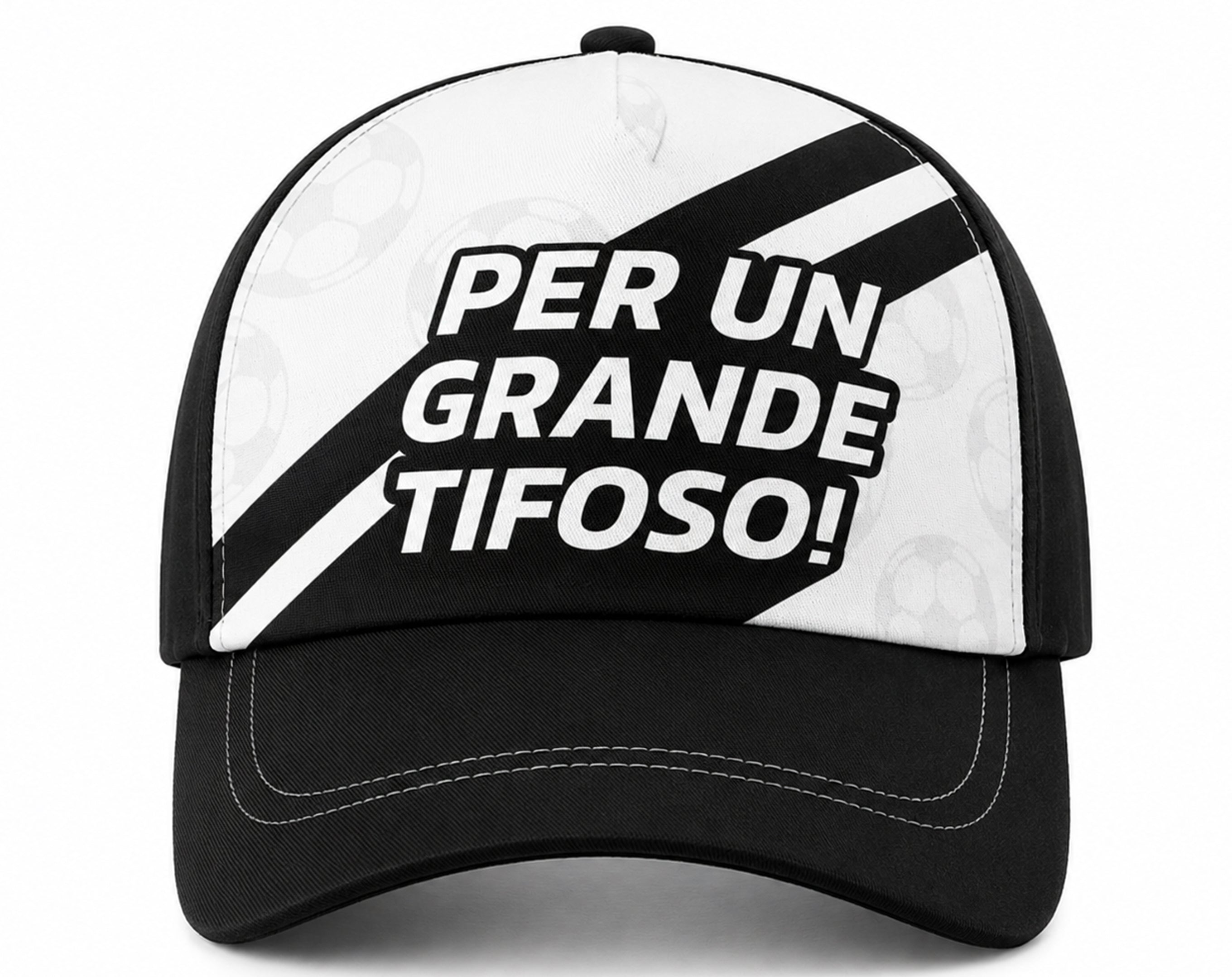 CAPPELLO PER UN GRANDE TIFOSO BIANCO NERO | Sorpresa esterna per uova di Pasqua