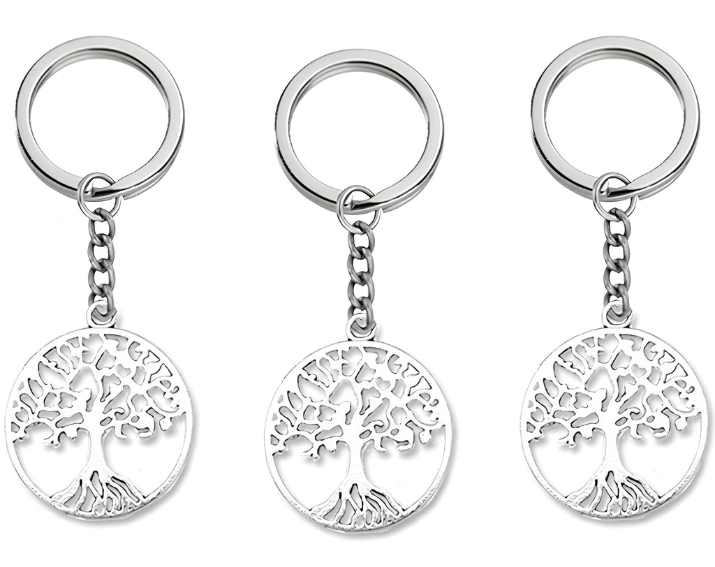 Llavero de plata con forma de árbol de la suerte | Sorpresa ideal para huevos de Pascua
