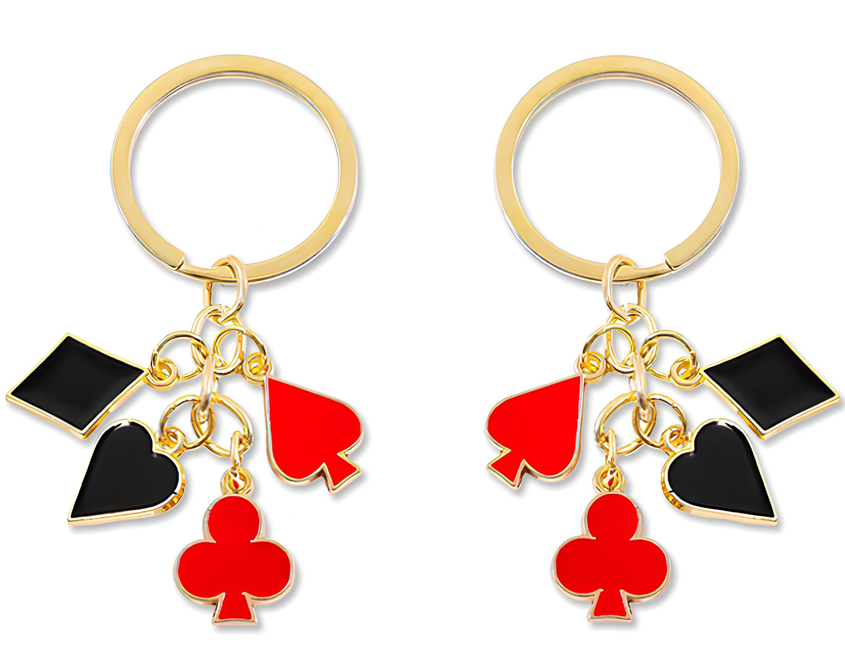 PORTACHIAVE GOLD 4 CIONDOLI POKER | Sorpresa ideale per uova di Pasqua