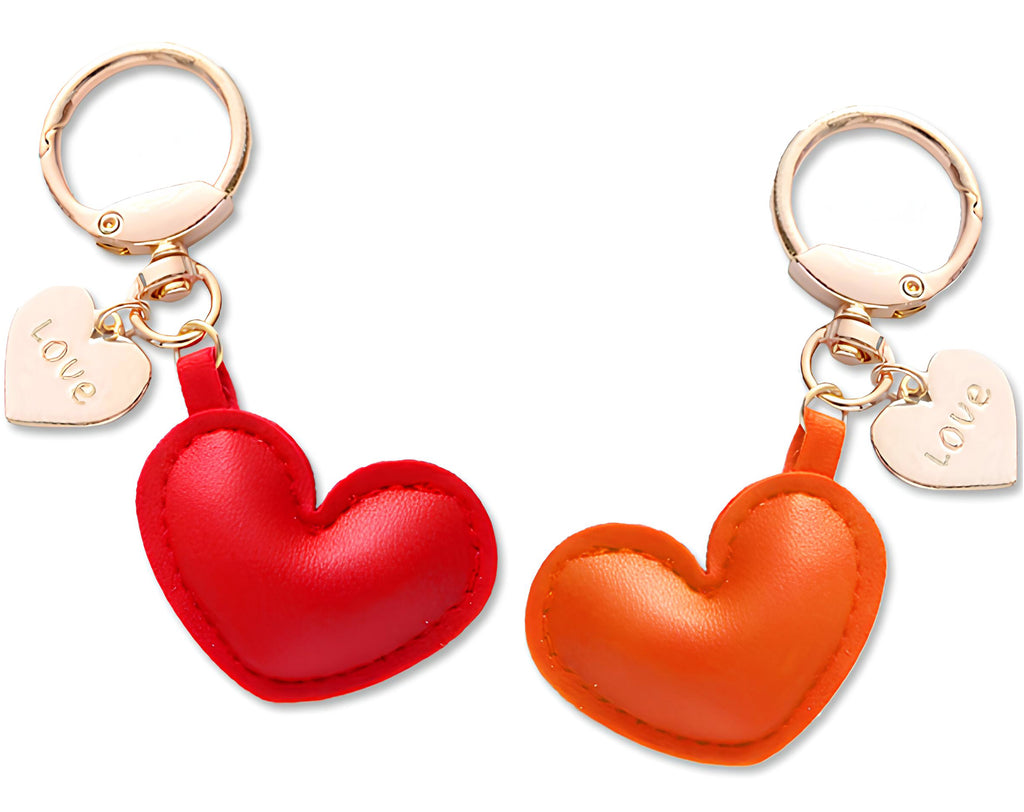 PORTACHIAVE PELLE CUORE CON CIONDOLO | Sorpresa ideale per uova di Pasqua