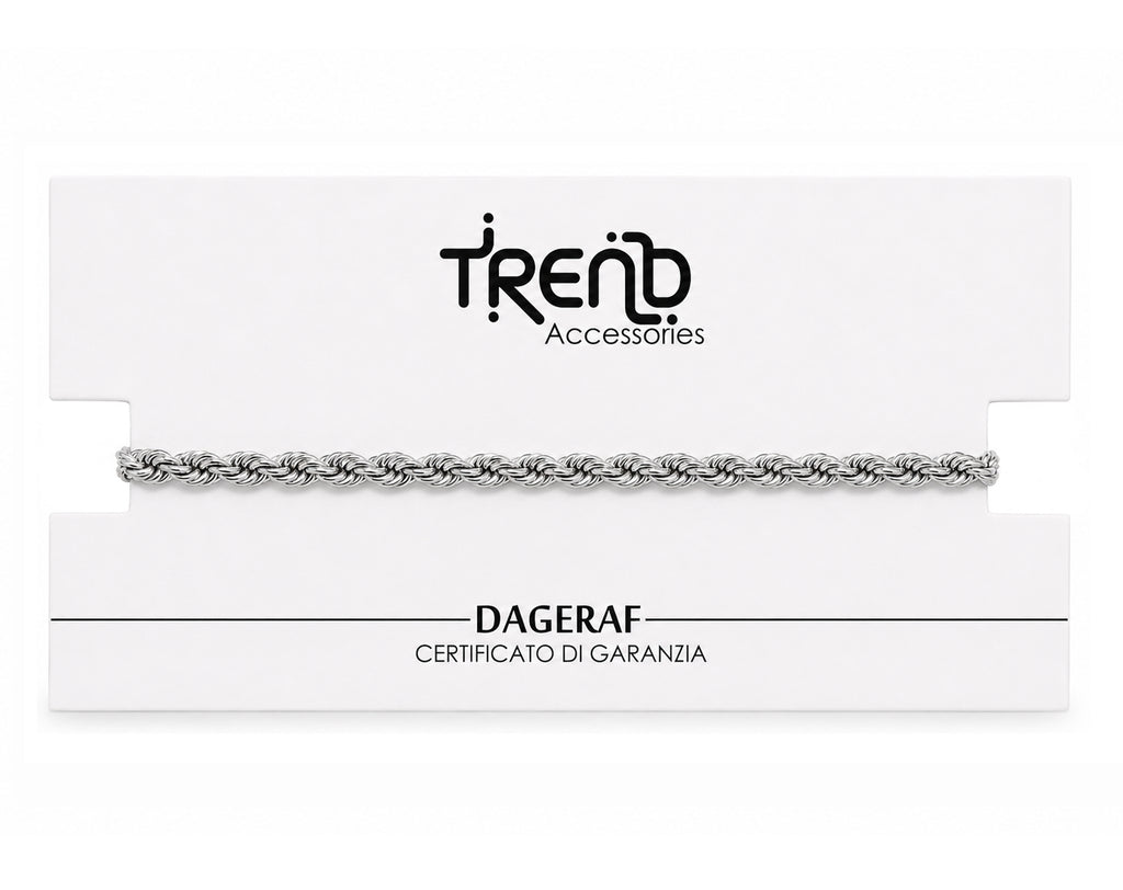 BRACELET ARGENT CHAÎNE SUR CARTE | Surprise pour œufs de Pâques