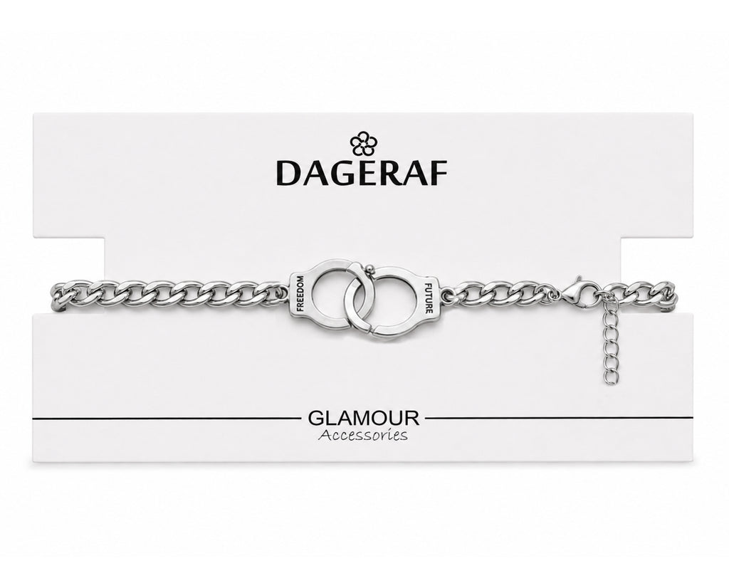 Pulsera de esposas de plata en una tarjeta | Sorpresa perfecta para huevos de Pascua