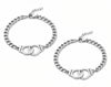 Pulsera de esposas de plata en una tarjeta | Sorpresa perfecta para huevos de Pascua