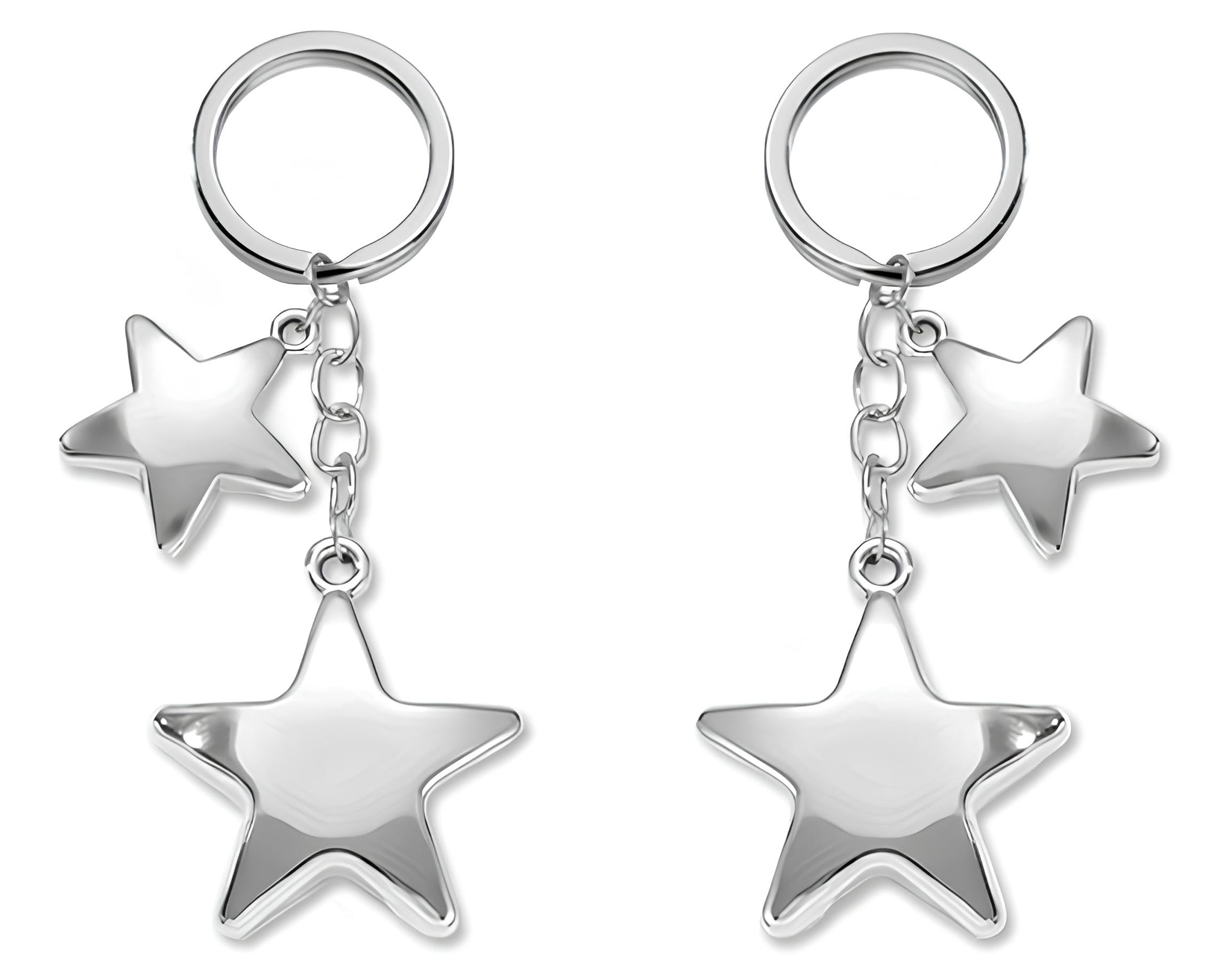 PORTACHIAVE SILVER DOPPIA STELLA | Sorpresa perfetta per uova di Pasqua