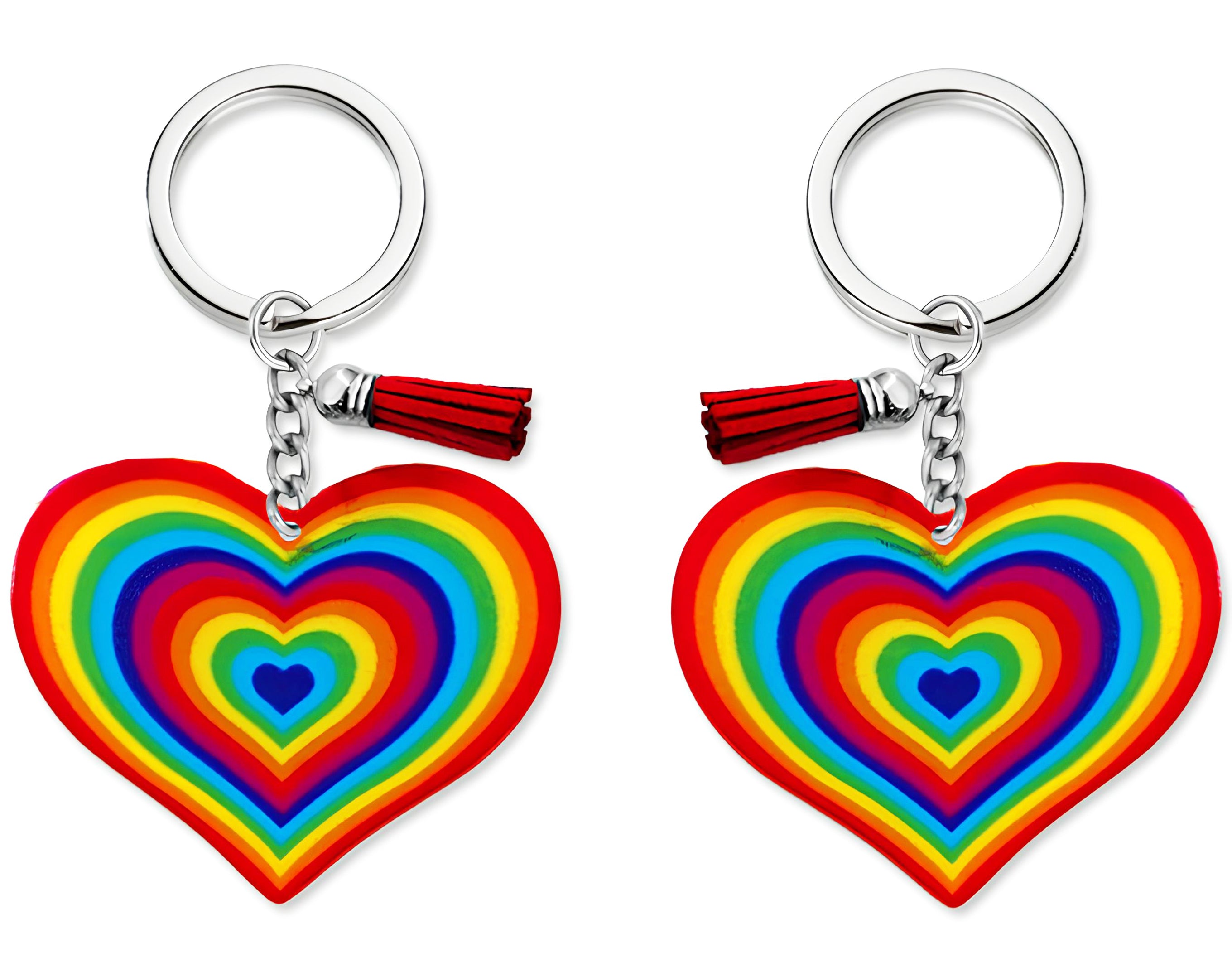 PORTACHIAVE CUORE ARCOBALENO | Sorpresa ideale per uova di Pasqua