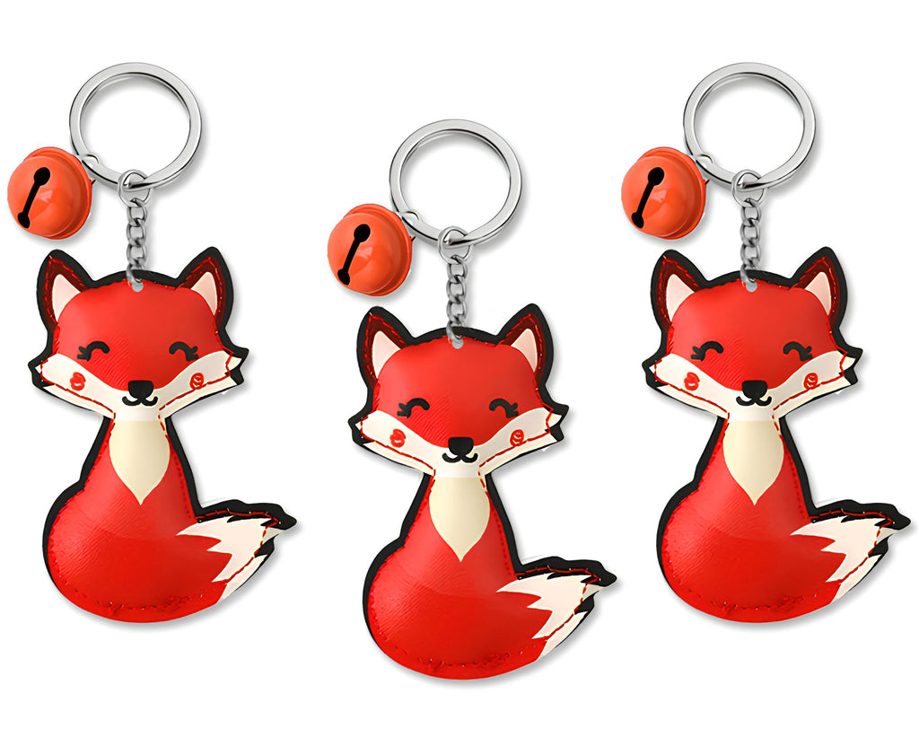 PORTACHIAVE PELLE VOLPE CON CAMPANELLA | Sorpresa perfetta per uova di Pasqua