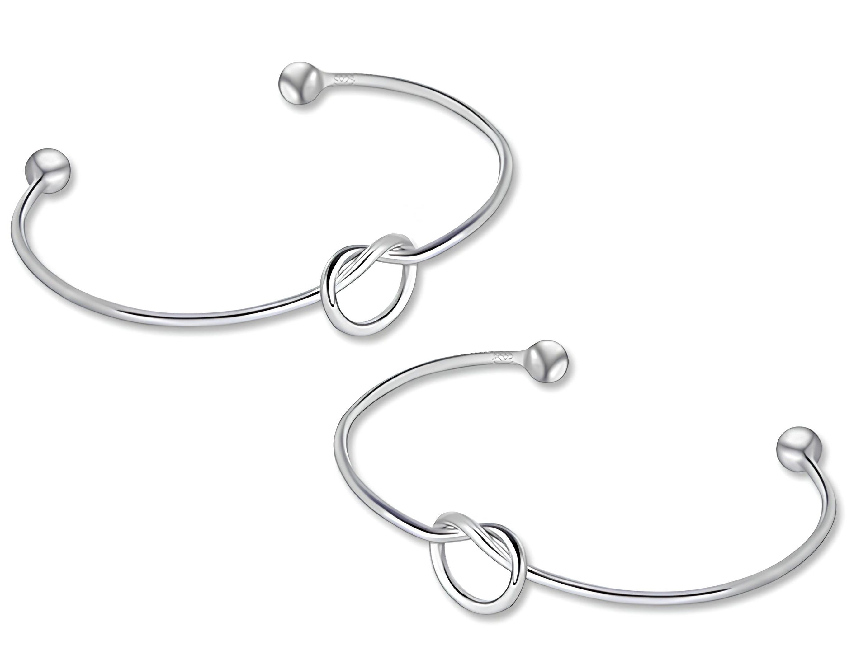BRACCIALE SILVER RIGIDO A FORMA DI CUORE - Sorpresa ideale per uova di pasqua al cioccolato