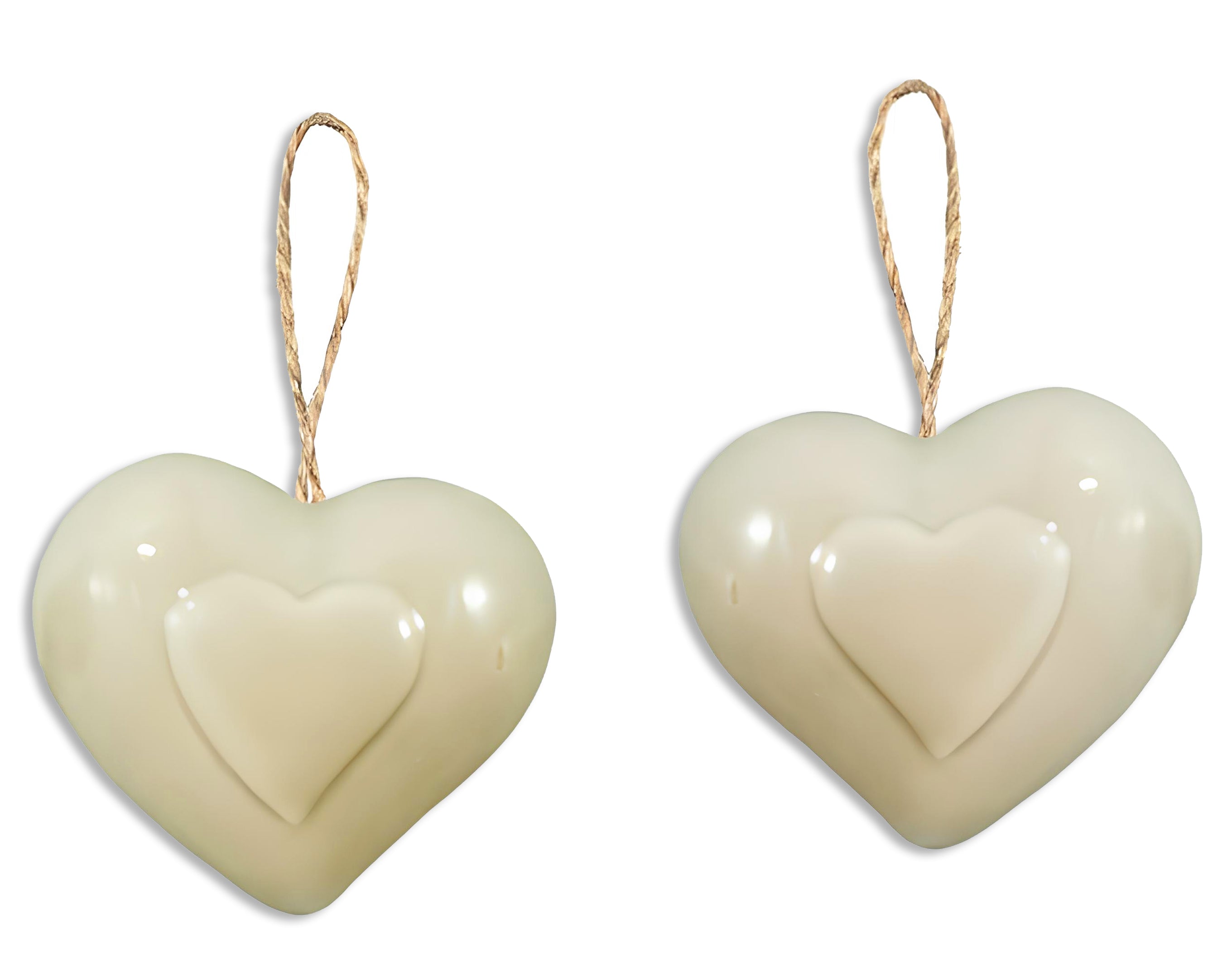 APPENDINO DOPPIO CUORE CERAMICA | Sorpresa ideale per uova di Pasqua