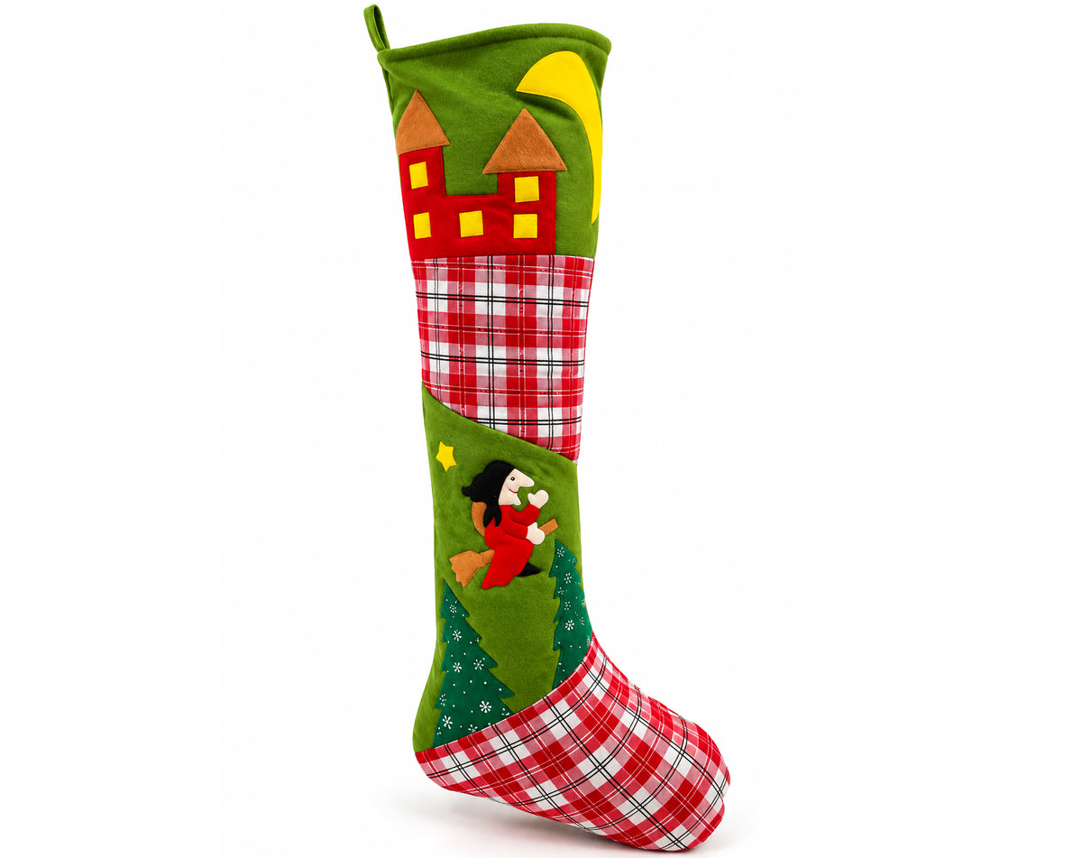 CALZA BEFANA TESSUTO SCOZZESE 80CM