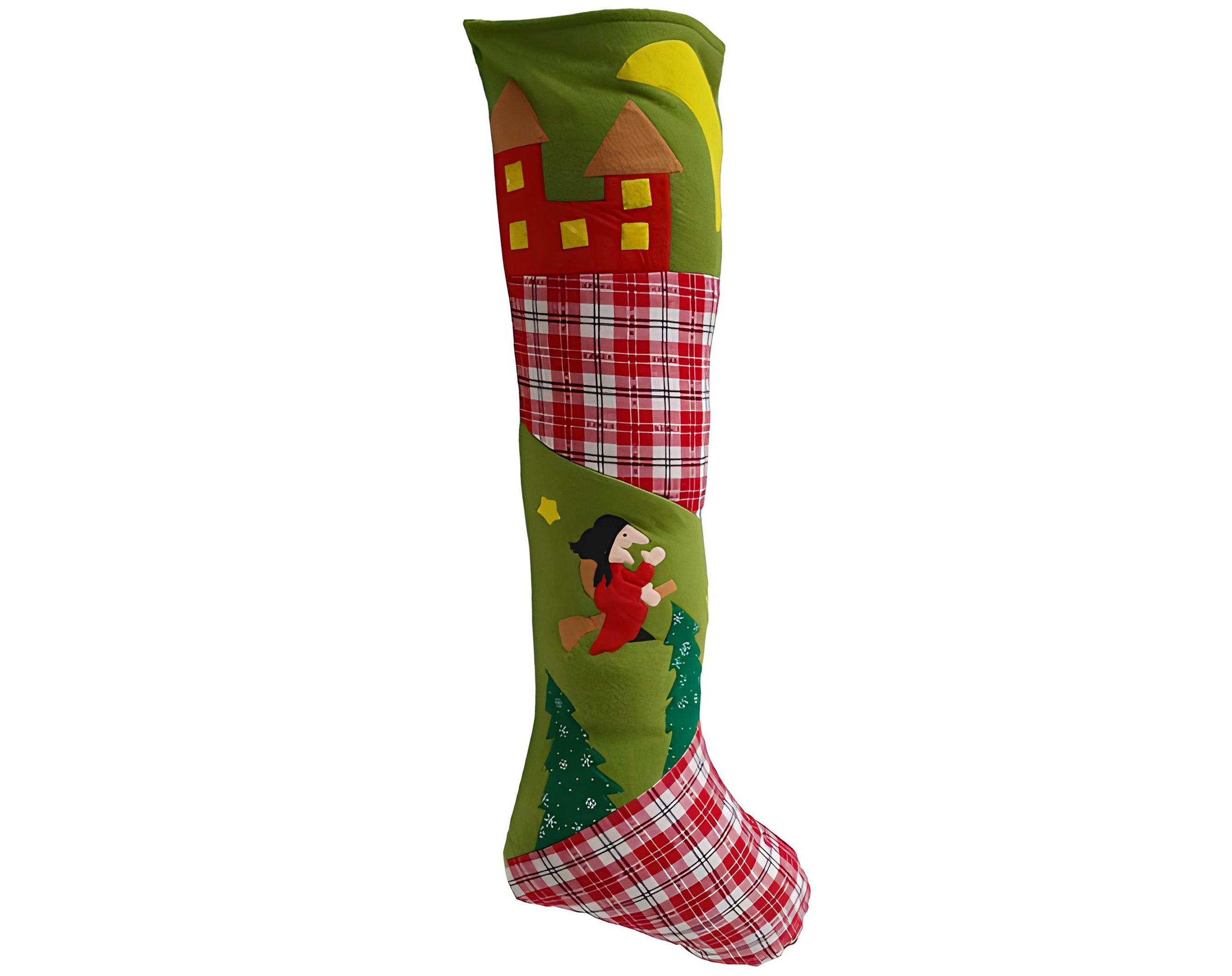 CALZA BEFANA TESSUTO SCOZZESE 80CM