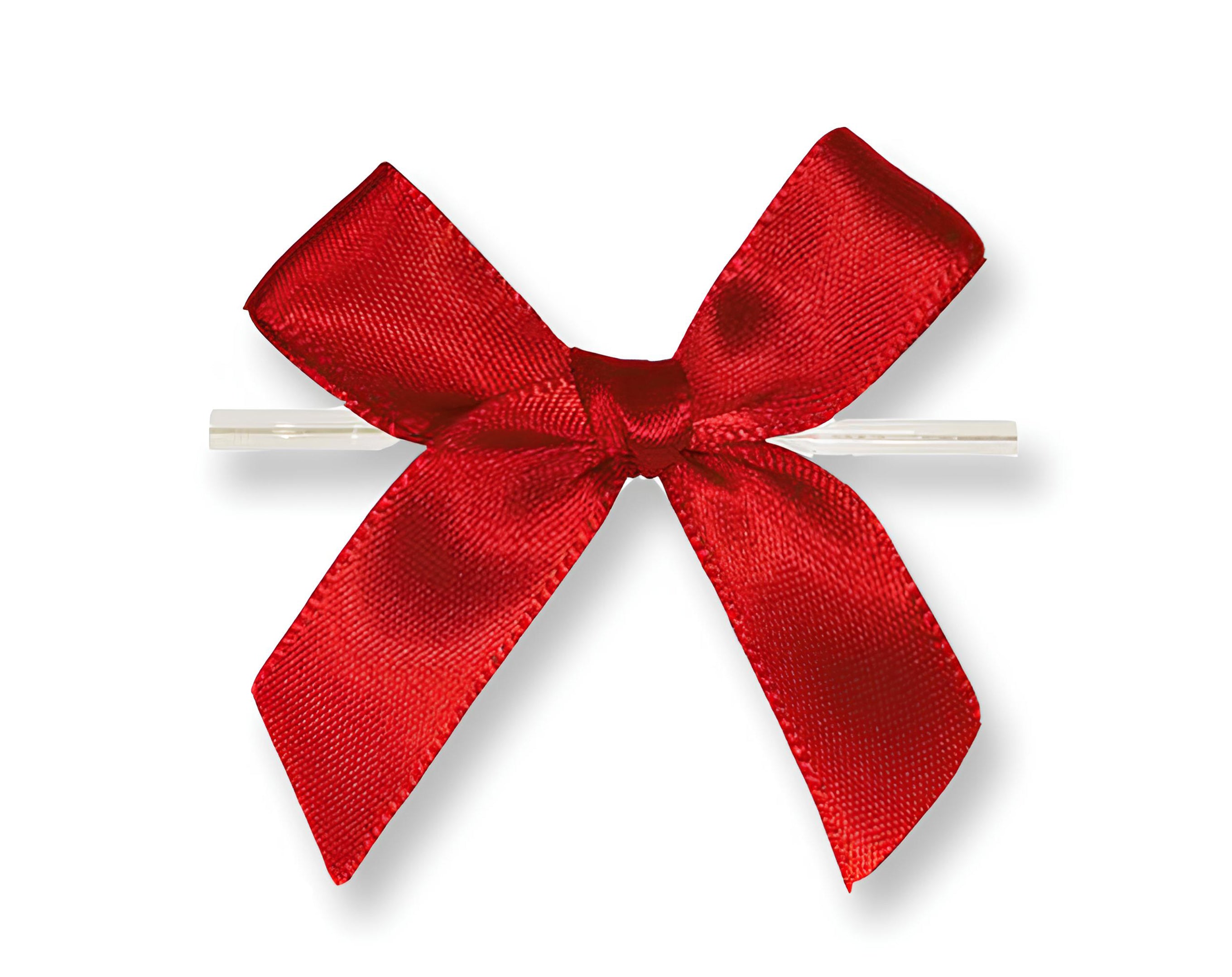 MINI FIOCCO IN RASO ROSSO 6x6x1.5Cm CON LEGAFACILE | Perfetto per confezionare uova di Pasqua