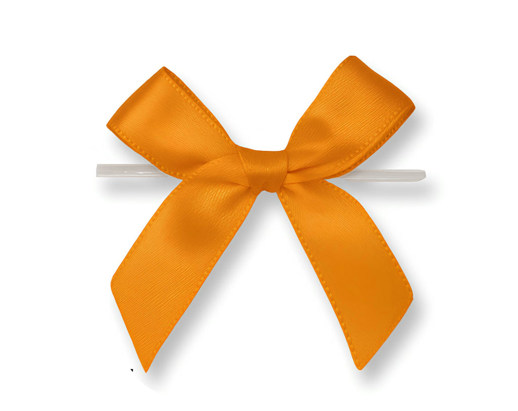 MINI FIOCCO IN RASO ARANCIO 6x6x1.5Cm CON LEGAFACILE | Perfetto per confezionare uova di Pasqua