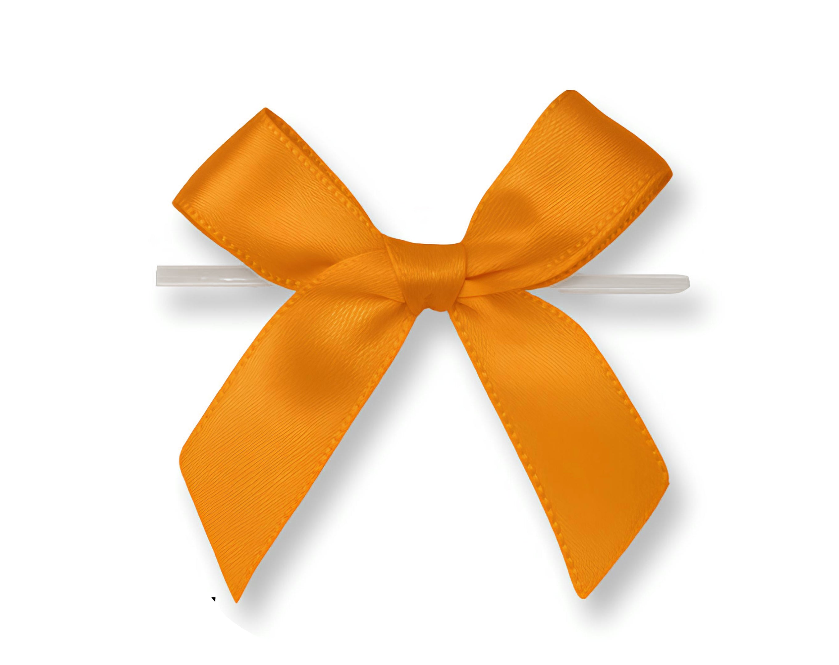 MINI FIOCCO IN RASO ARANCIO 6x6x1.5Cm CON LEGAFACILE | Perfetto per confezionare uova di Pasqua