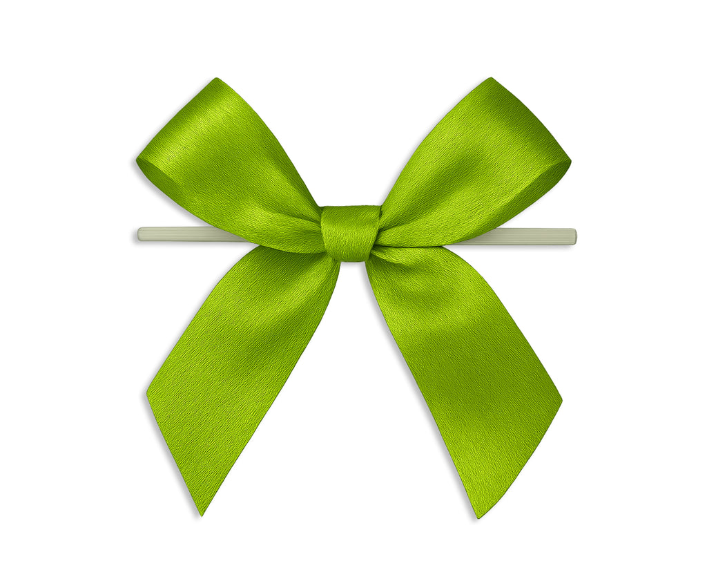 MINI FIOCCO IN RASO VERDE MELA 6x6x1.5Cm CON LEGAFACILE | Perfetto per confezionare uova di Pasqua