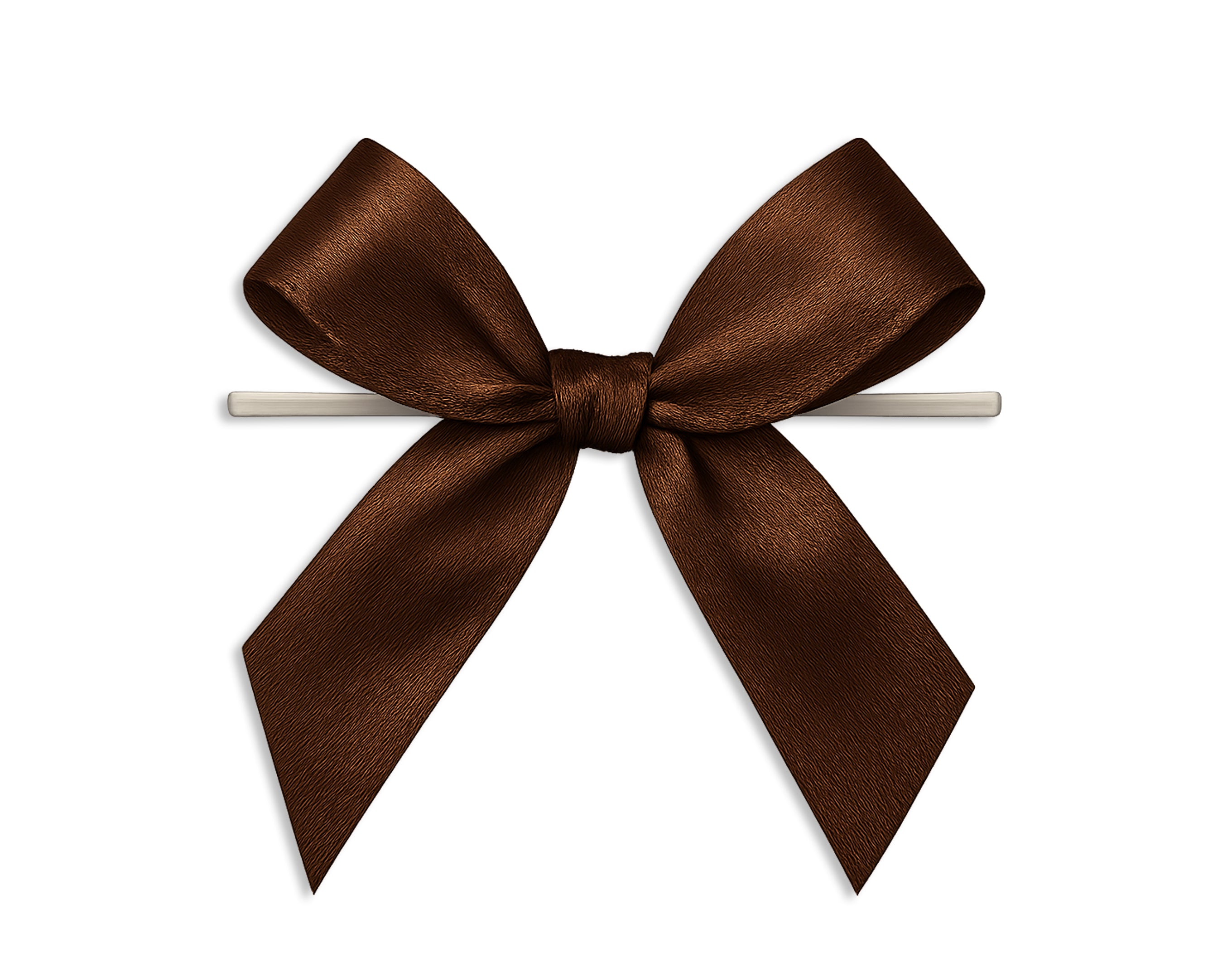 MINI FIOCCO IN RASO MARRONE 6x6x1.5Cm CON LEGAFACILE | Perfetto per confezionare uova di Pasqua