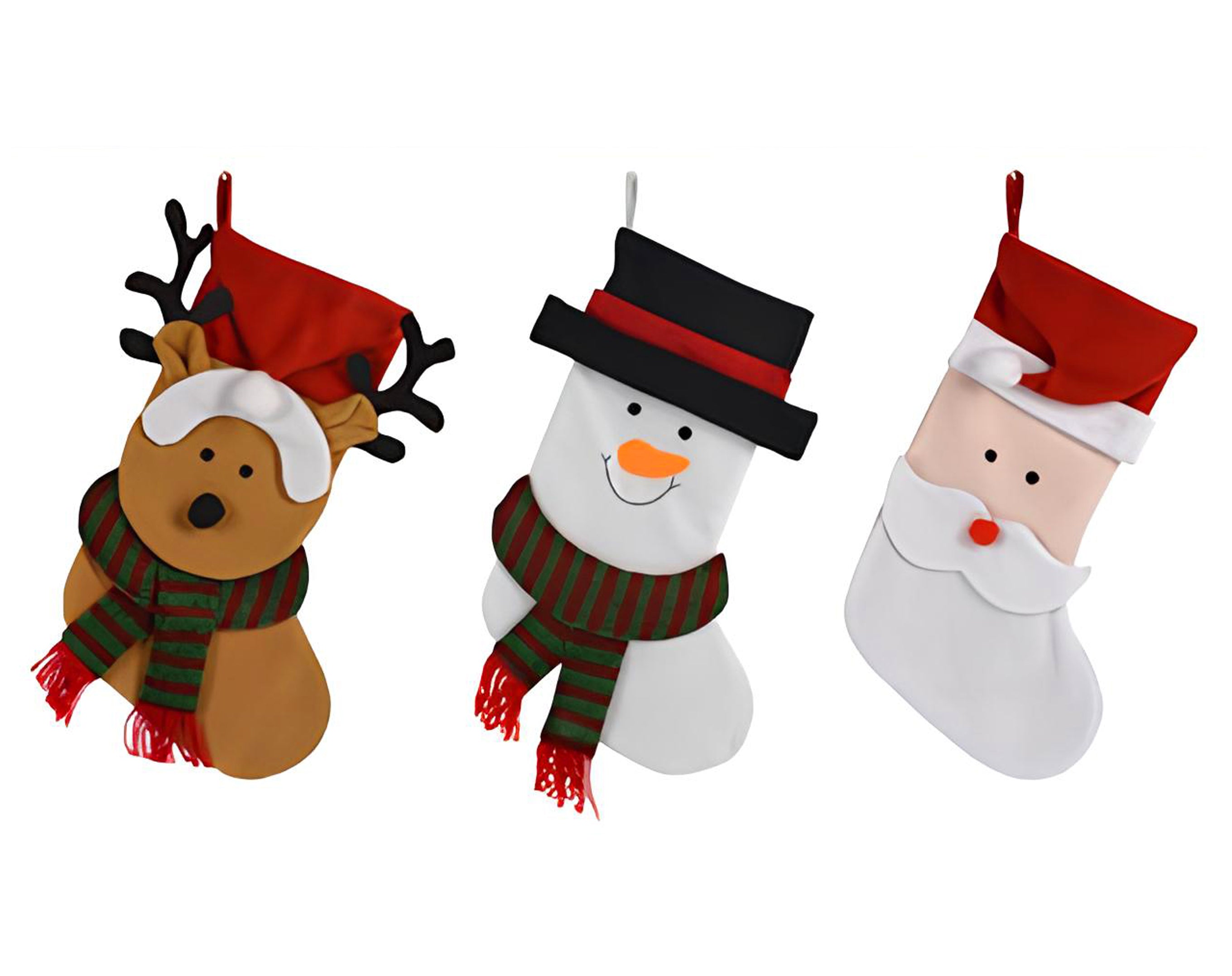 CALZA NATALIZIA CON 3 SOGGETTI 48CM