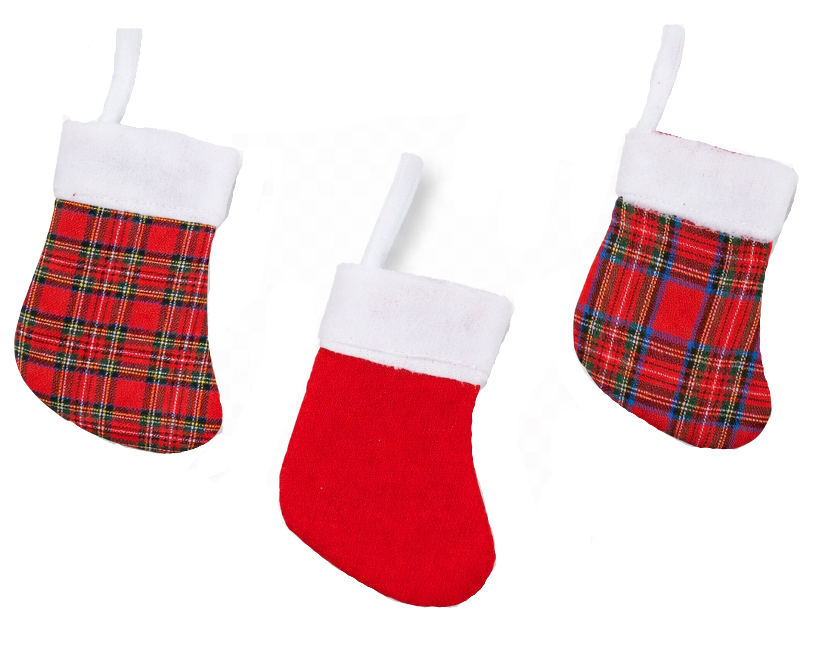 MINI CALZA IN TESSUTO COLORI ASSORTITI 15CM