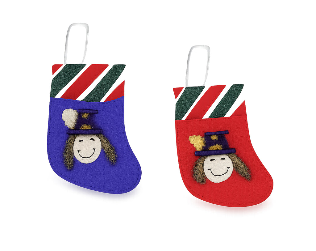 MINI CALZA IN TESSUTO COLORI ASSORTITI 10CM