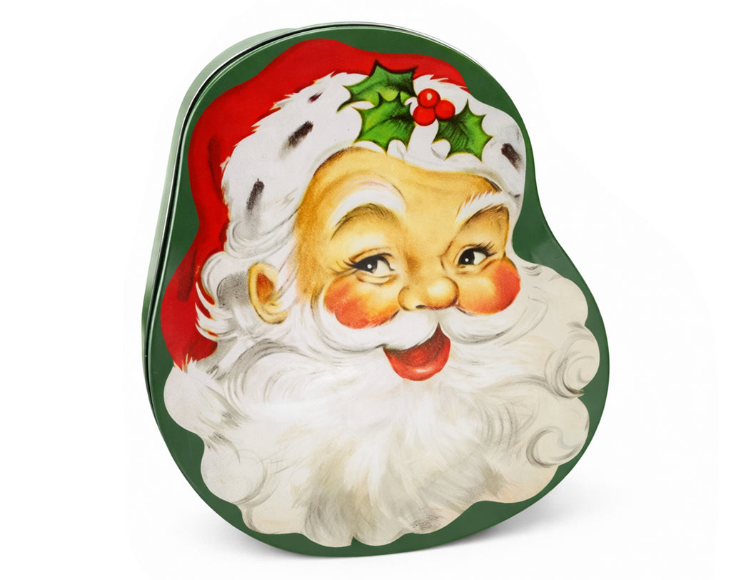 SCATOLA VISO DI BABBO NATALE IN LATTA 23x20CM