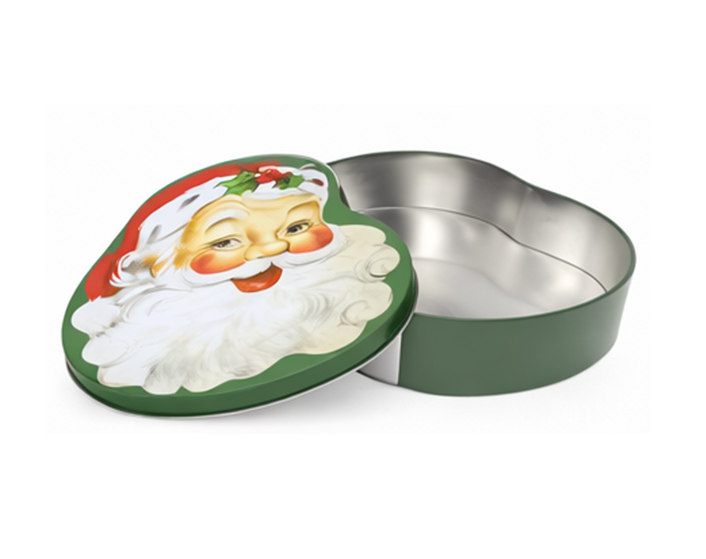 SCATOLA VISO DI BABBO NATALE IN LATTA 23x20CM