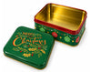 BOÎTE CARRÉE VERTE DE NOËL EN MÉTAL 2 MOTIFS 17X17CM