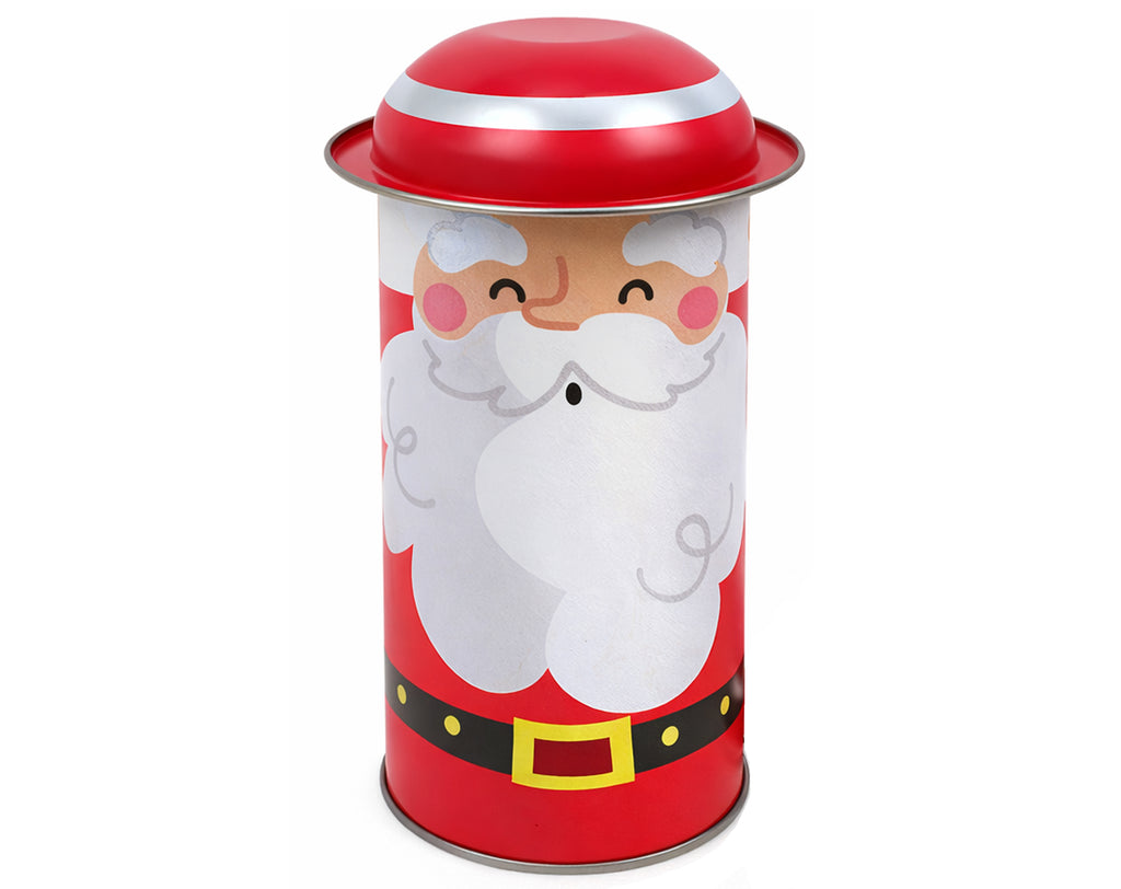 CAJA CON TARRO CON OBJETOS NAVIDEÑOS