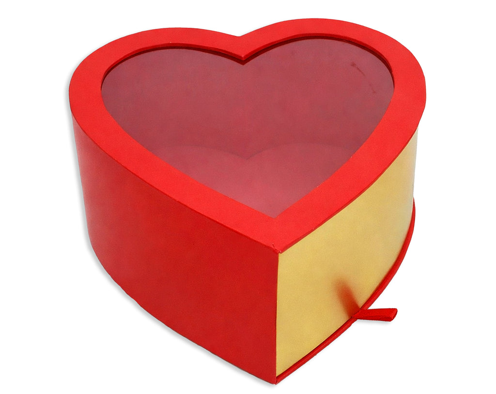 Caja de papel y PVC con forma de corazón | Embalaje para dulces de San Valentín