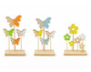 Decoración de flores y mariposas de madera | Decoraciones de Pascua