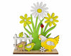 Decoración de flores de madera con gallina | Artículos de Pascua