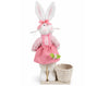 Conejo de Pascua de pie con cesta, 61 cm | Embalaje para dulces de Pascua