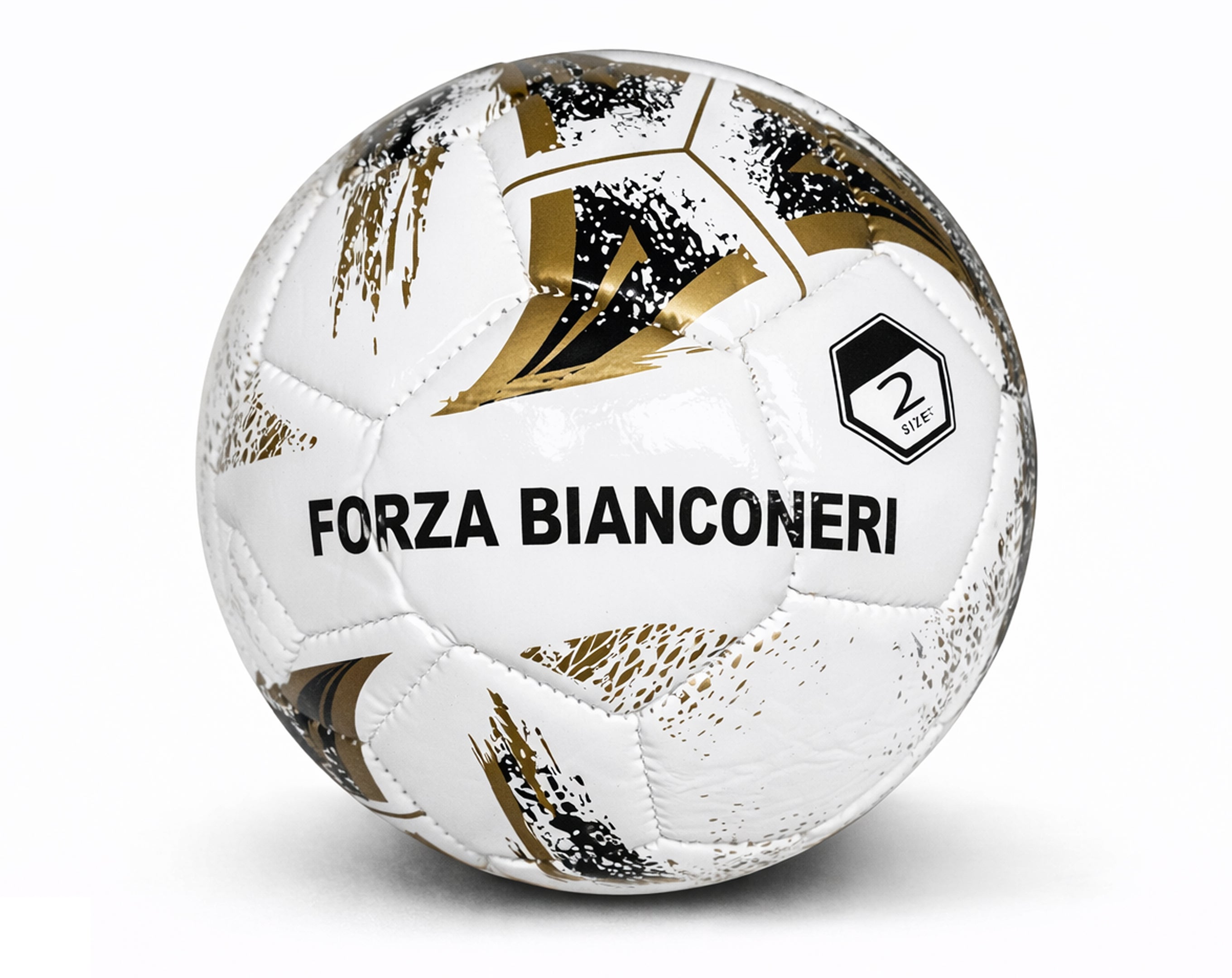 PALLONE CUOIO 25CM BIANCO NERO | Sorpresa per uova di Pasqua tifosi