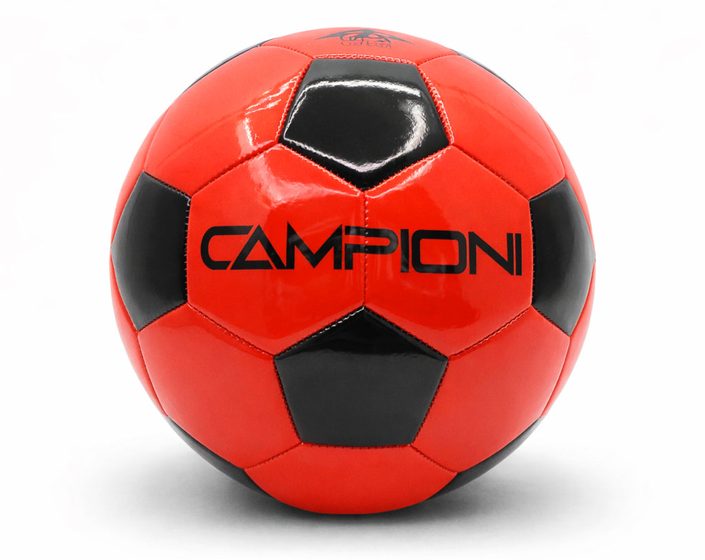 PALLONE CUOIO 25CM CAMPIONI ROSSO NERO | Sorpresa per uova di Pasqua tifosi