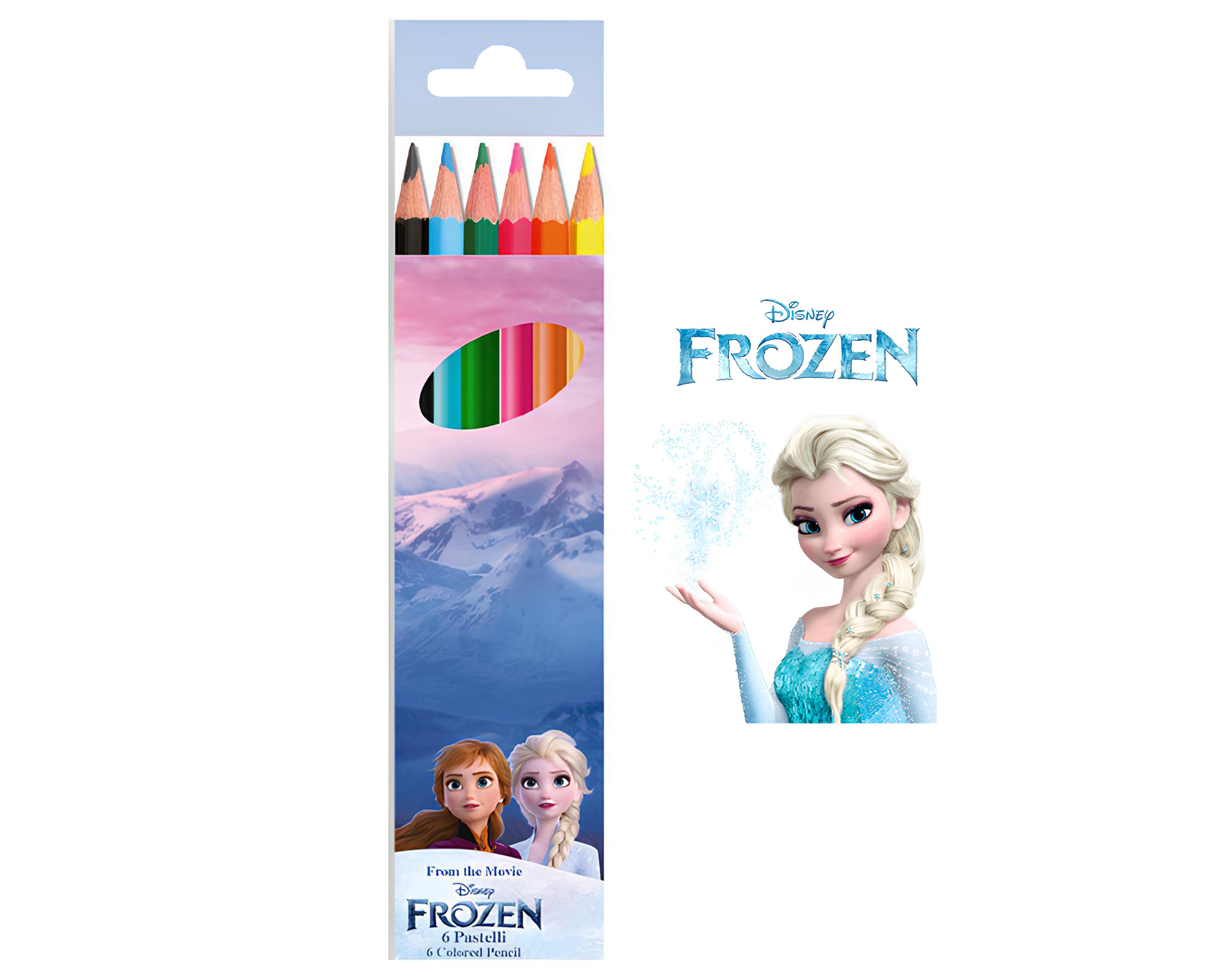 SET 6 PASTELLI COLORATI FROZEN | Sorpresa per uova di Pasqua