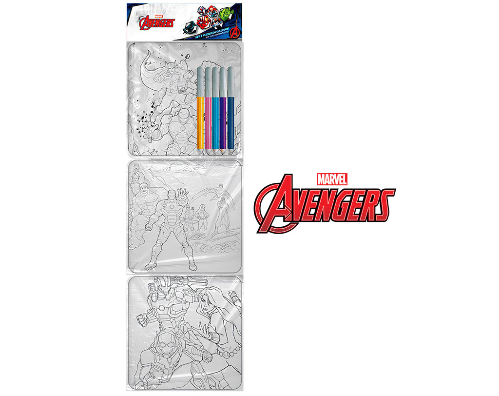 SET 3 QUADRETTI DA COLORARE AVENGERS | Sorpresa per uova di Pasqua