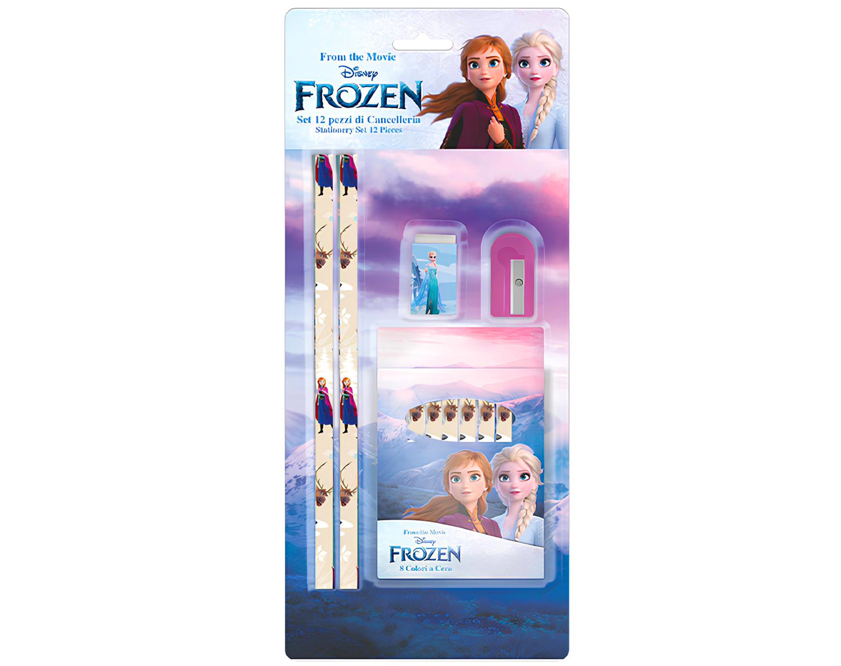 SET 12 PZ CANCELLERIA IN BLISTER FROZEN | Sorpresa per uova di Pasqua