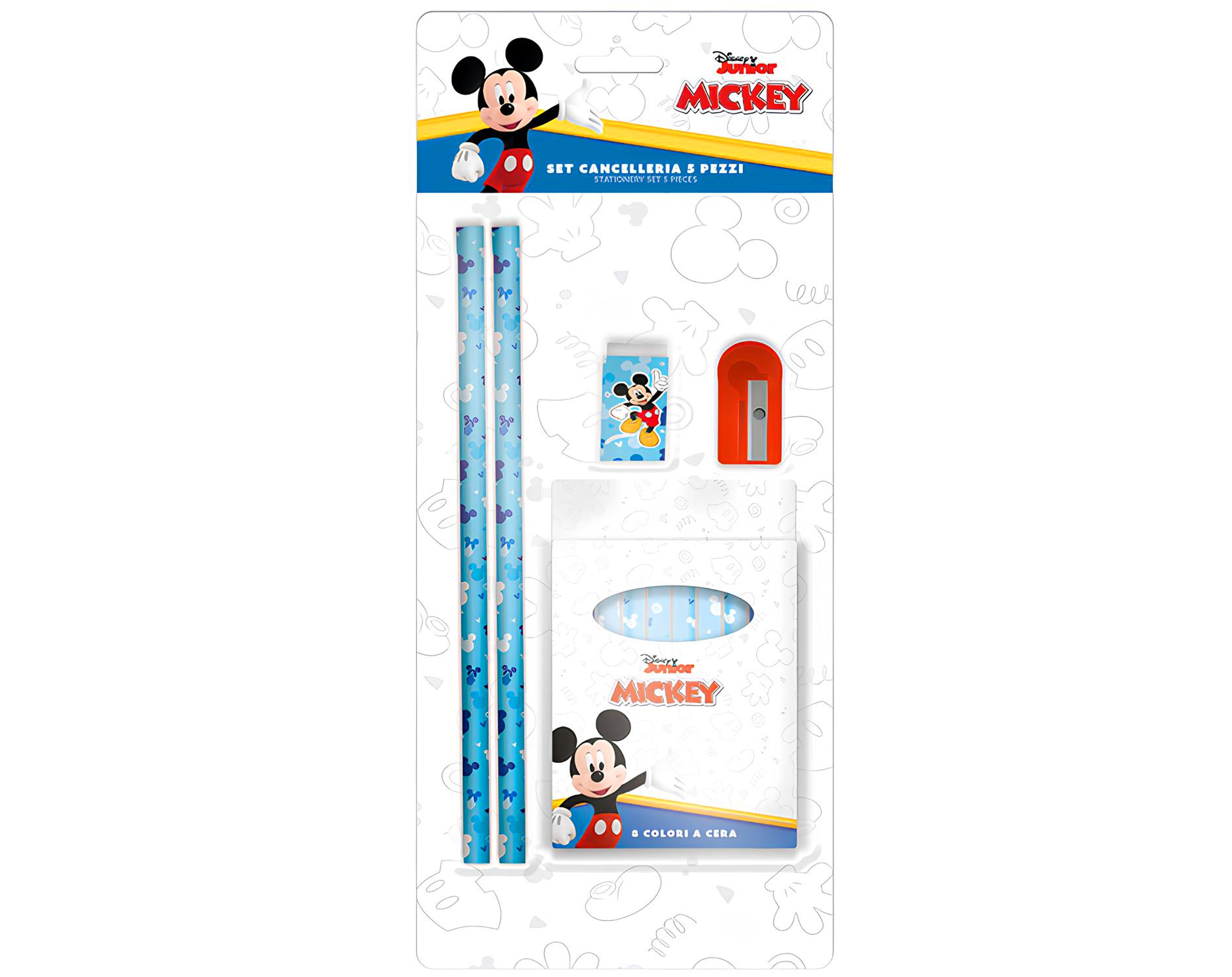 SET 12 PZ CANCELLERIA IN BLISTER MICKEY MOUSE | Sorpresa per uova di Pasqua