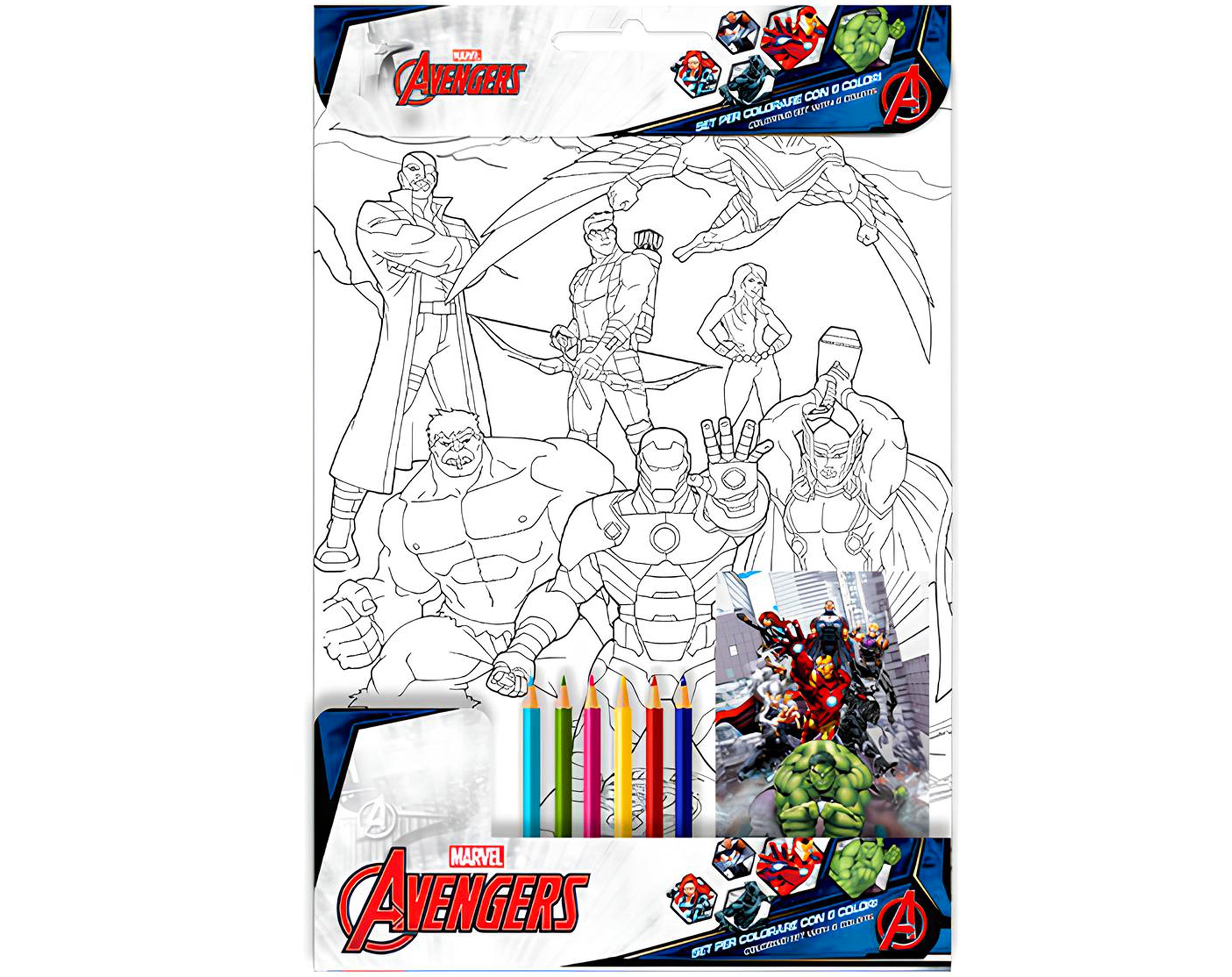 SET DA COLORARE CON 6 COLORI AVENGERS | Sorpresa per uova di Pasqua
